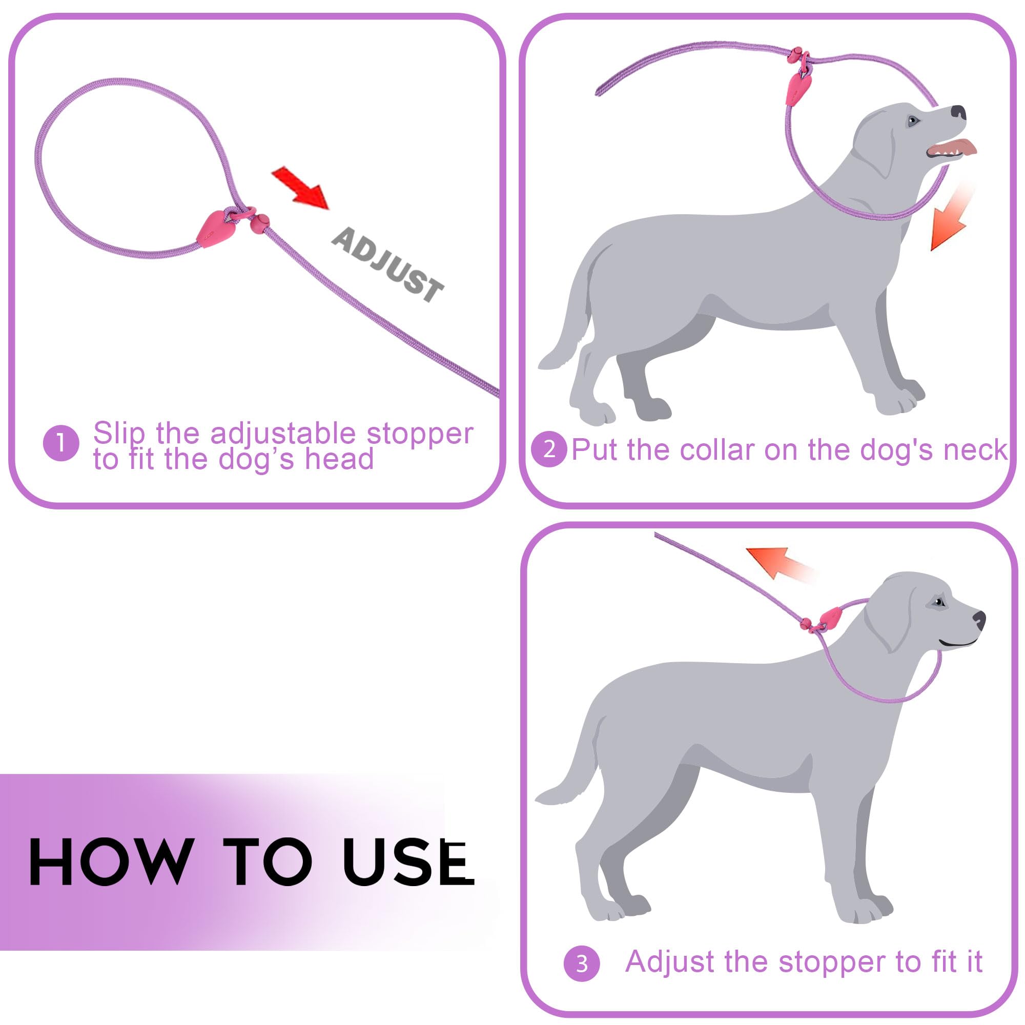 Dog Leashes for Small Medium Dogs Slip Leads for Dogs 6FT Slip Leash for Dogs Dog Lead with 6 Colors Strong Nylon Dog Training L