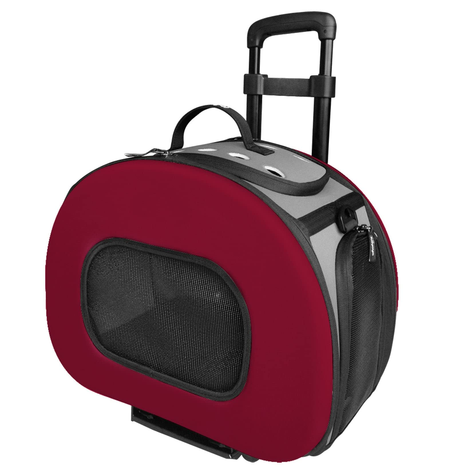 Pet Life 'Final Destination' Tough-Shell Wheeled Pet Carrier, Pet Backpack and Pet Stroller - Airline Pet Carrier Collapsable an
