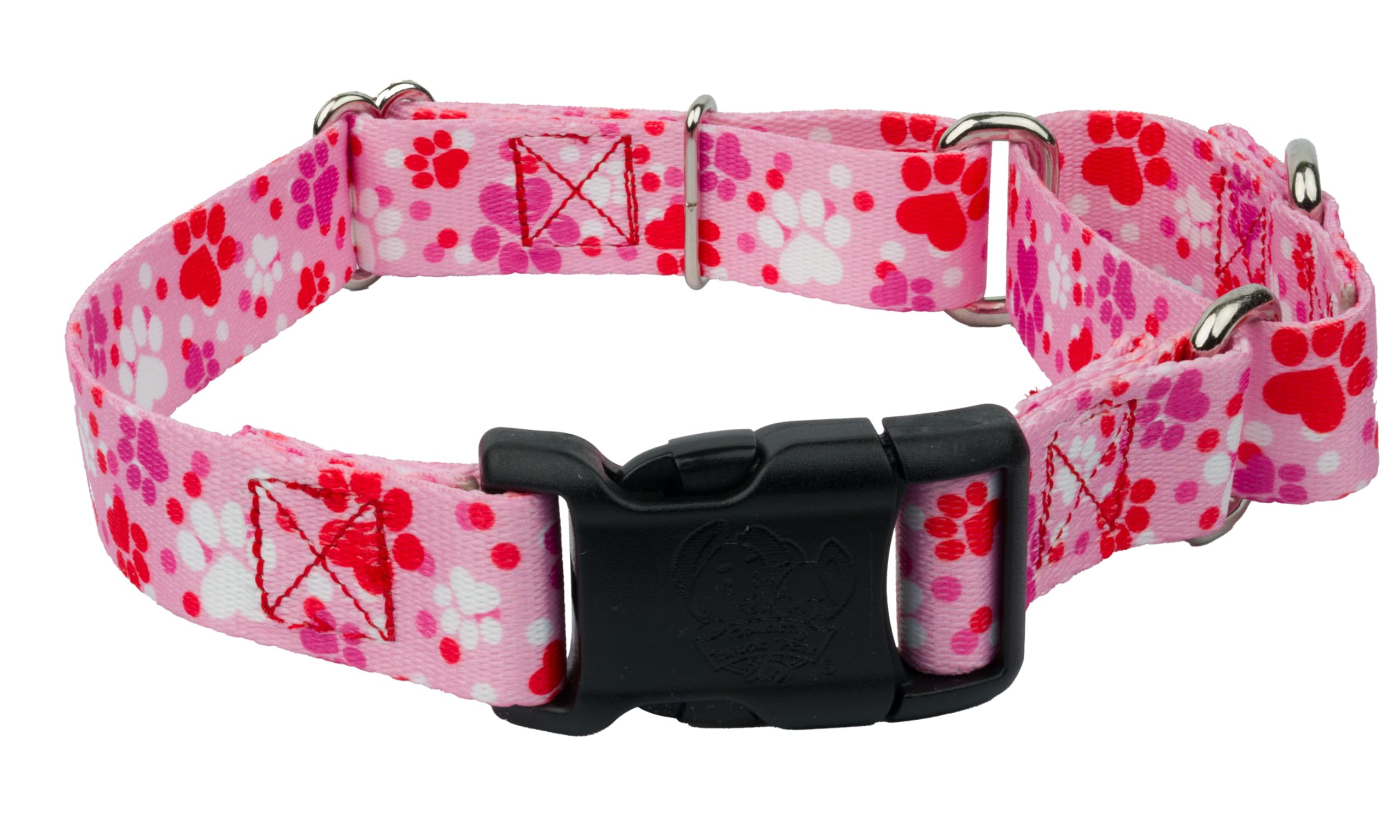 Country Brook Petz - Puppy Love Martingale Dog Collar With Deluxe Buckle - Affection Collection Featuring Designs You'Ll Adore (