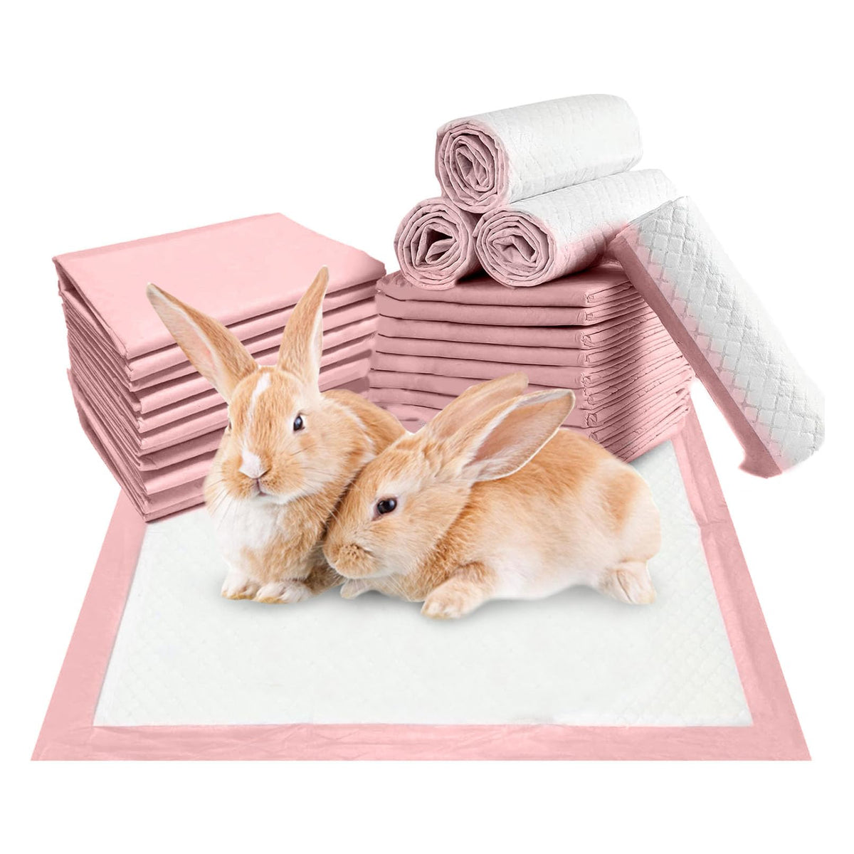 Tfwadmx Rabbit Pee Pads 30 Pcs 18''   13'' Disposable Cage Liners Leak-Proof Super Absorbent Potty Training Pad For Puppy Guinea