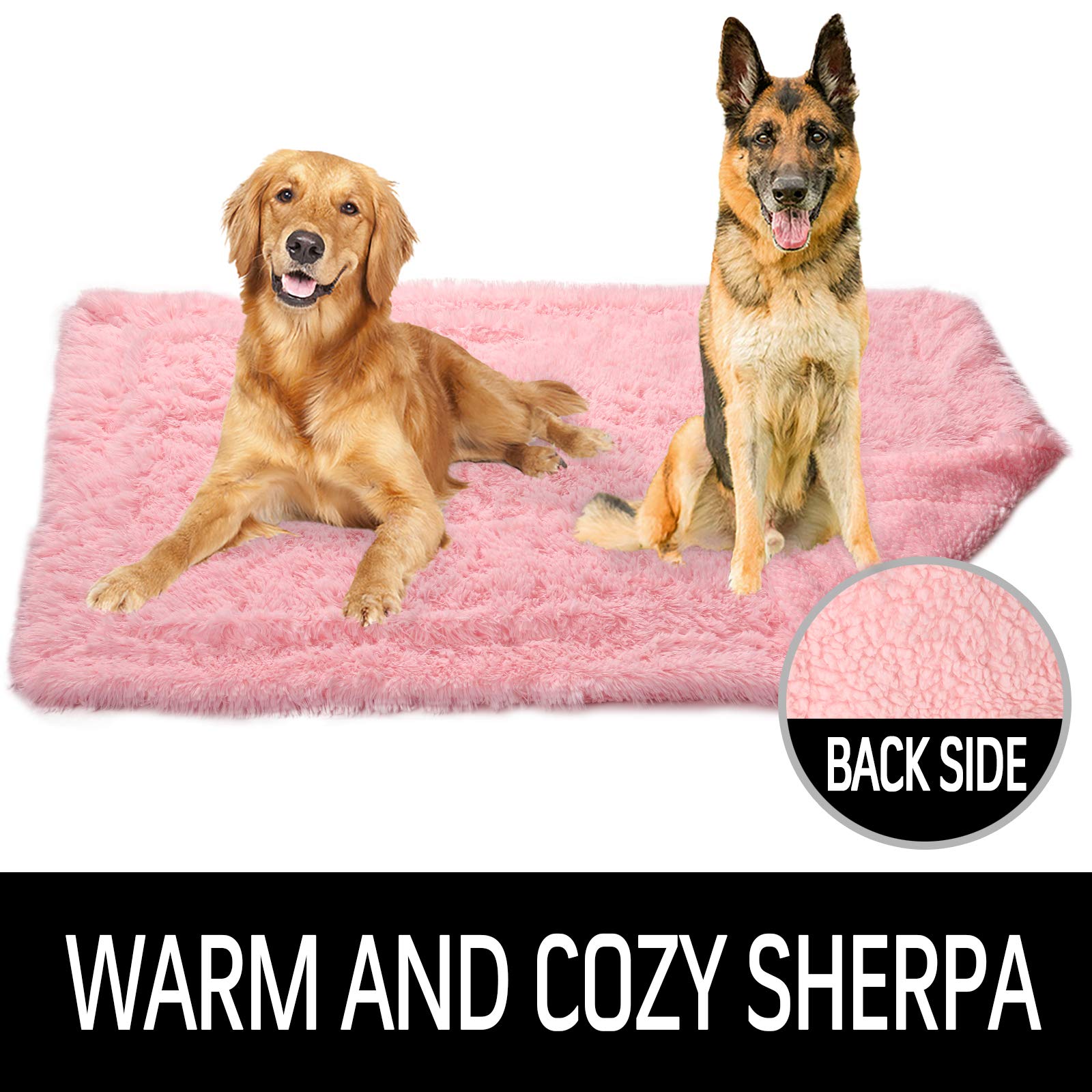 Lochas Luxury Fluffy Dog Blanket, Extra Soft And Warm Sherpa Fleece Pet Blankets For Dogs Cats, Plush Furry Faux Fur Puppy Throw Cover, 40''X60'' Pink