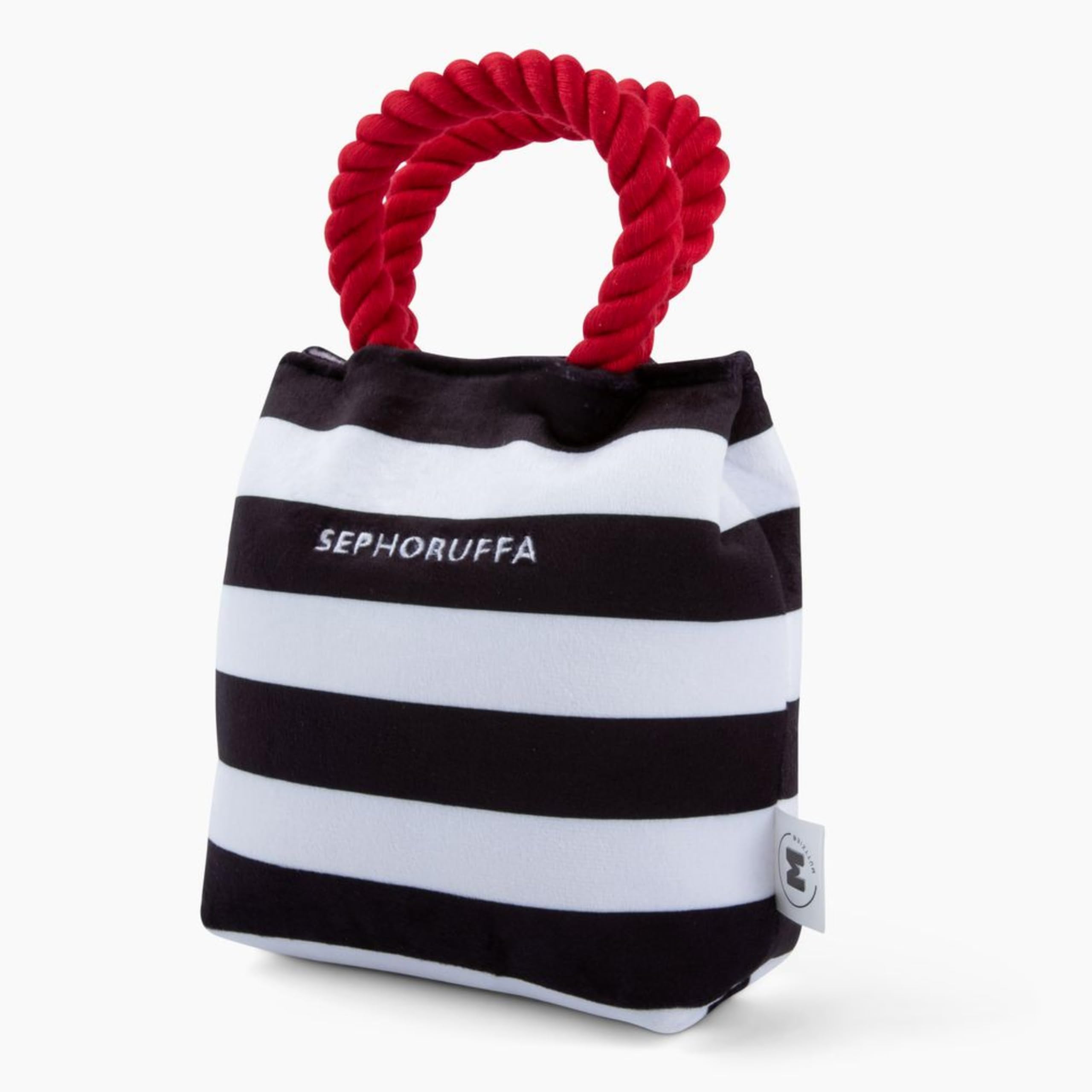 Muttzie Sephoruffa Bag - Adorable Plush Parody Dog Toy With Dual Squeaker For Engaging And Safe Playtime For Dogs
