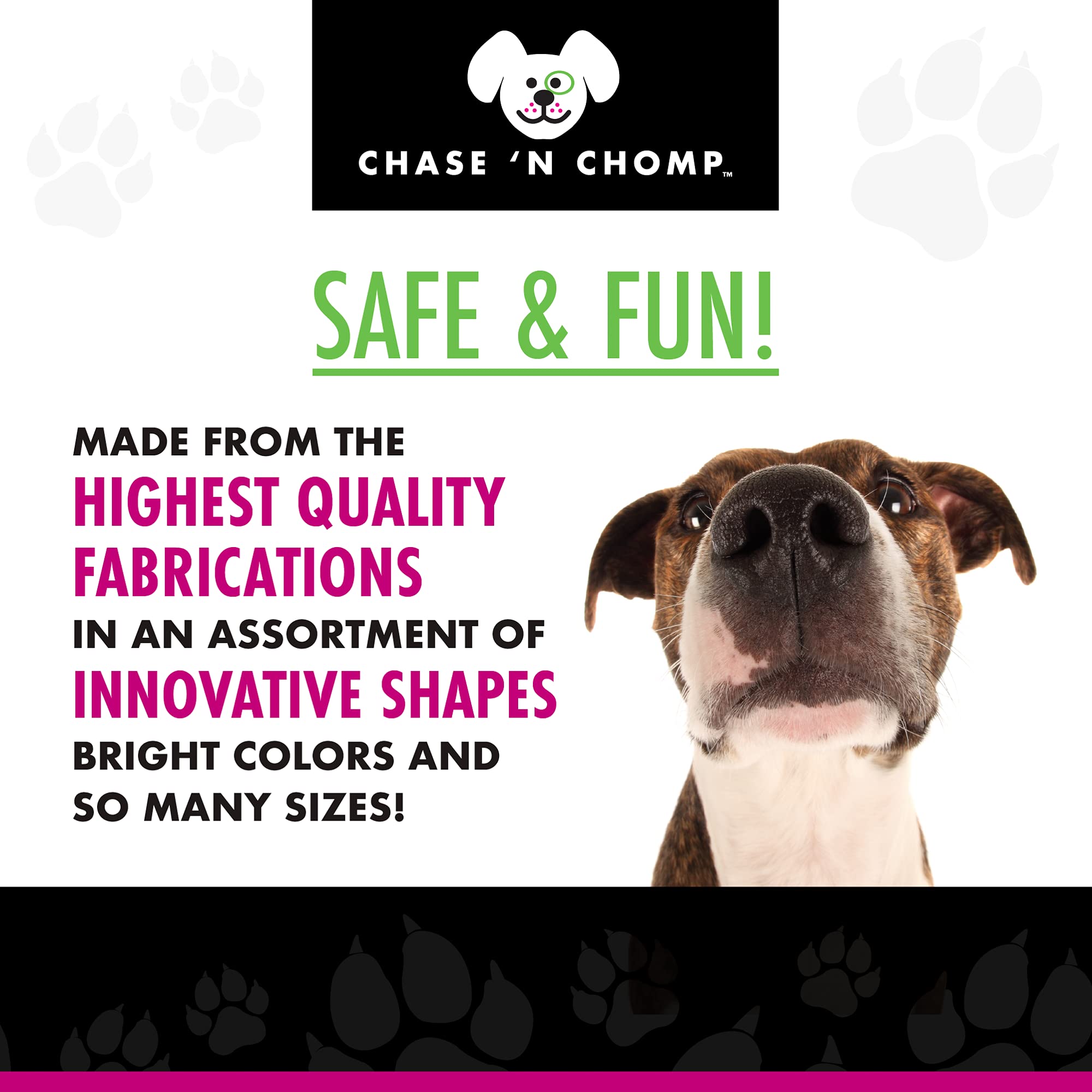 Chase 'N Chomp Dog Amazing Squeaker Ball Toy For Pets, Clear, 3.5 Inch, All Breed Sizes