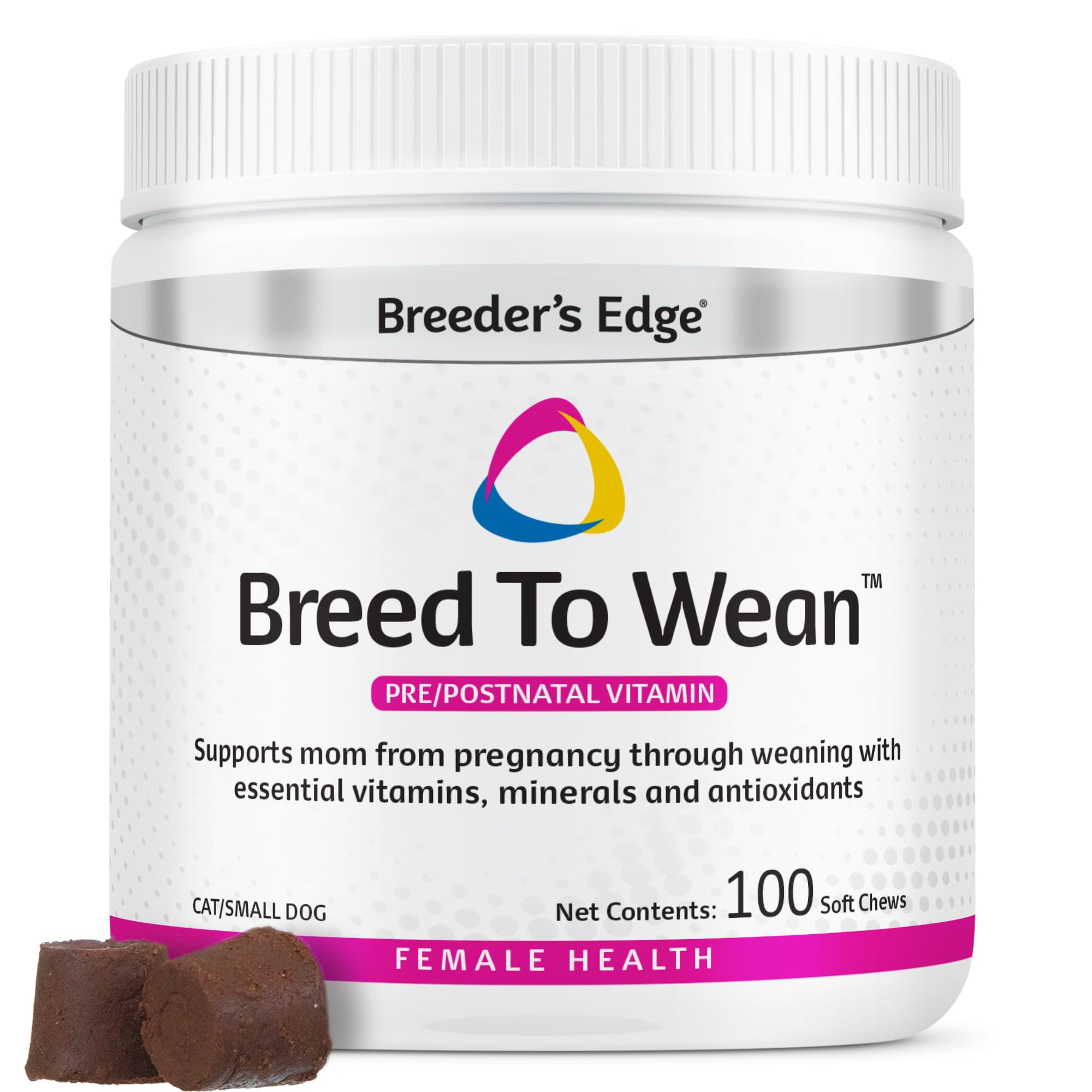 Breeder's Edge Breed to Wean, Prenatal and Postnatal Multivitamin for Dogs & Cats, Supports Pregnant & Nursing Moms, Supplement 
