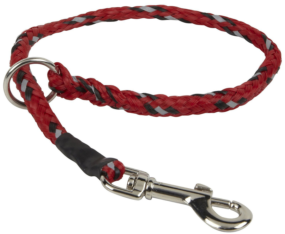 Ezydog Standard 24-Inch Rope Dog Leash Extension - Reflective Trim For Nighttime Safety - Add 2 For Walking 2 Dogs Tangle Free With Our Cujo Leashes (24”, Red)