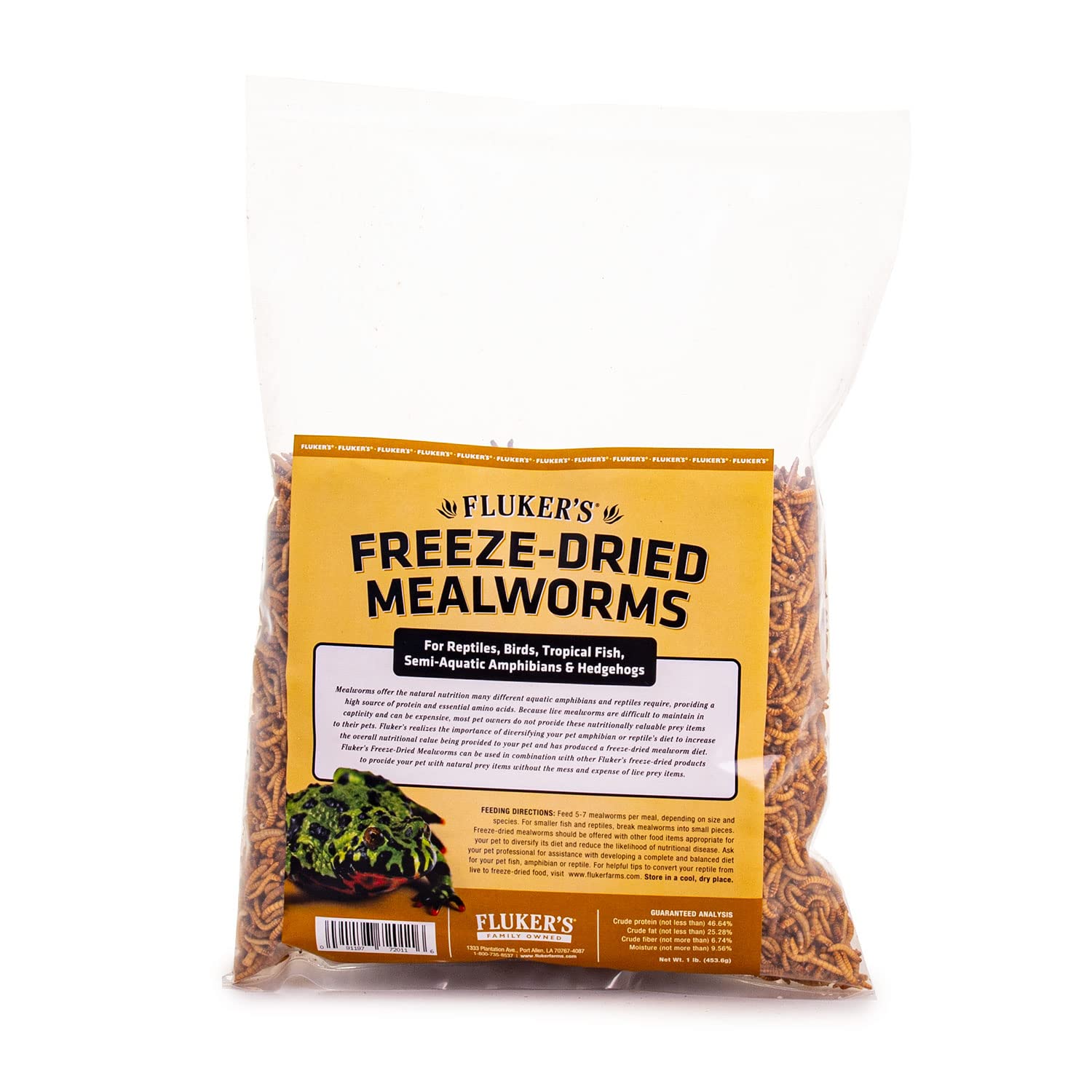 Fluker's Freeze Dried Mealworms for Reptiles, Packed with Protein and Essential Nutrients, 1 lb. Value Pack