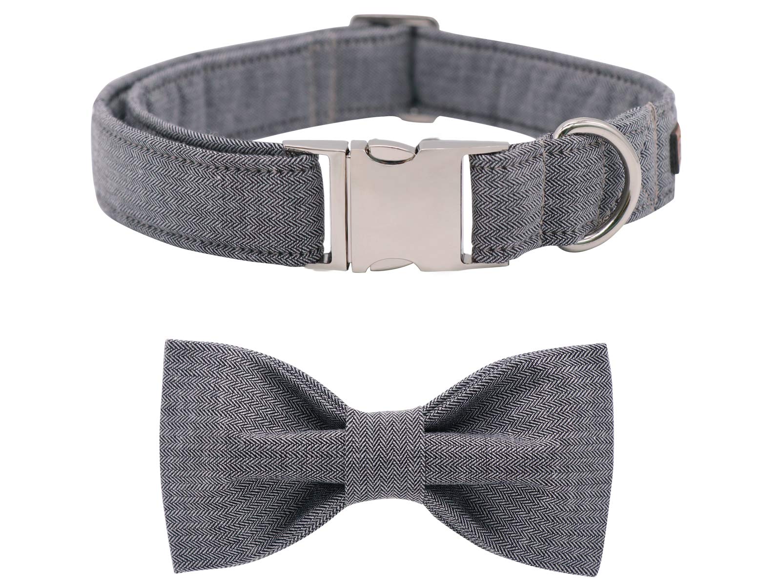 Lionet Paws Dog Collar With Bowtie, Durable Adjustable And Comfortable Collar For X-Large Dogs, Neck 16-26In