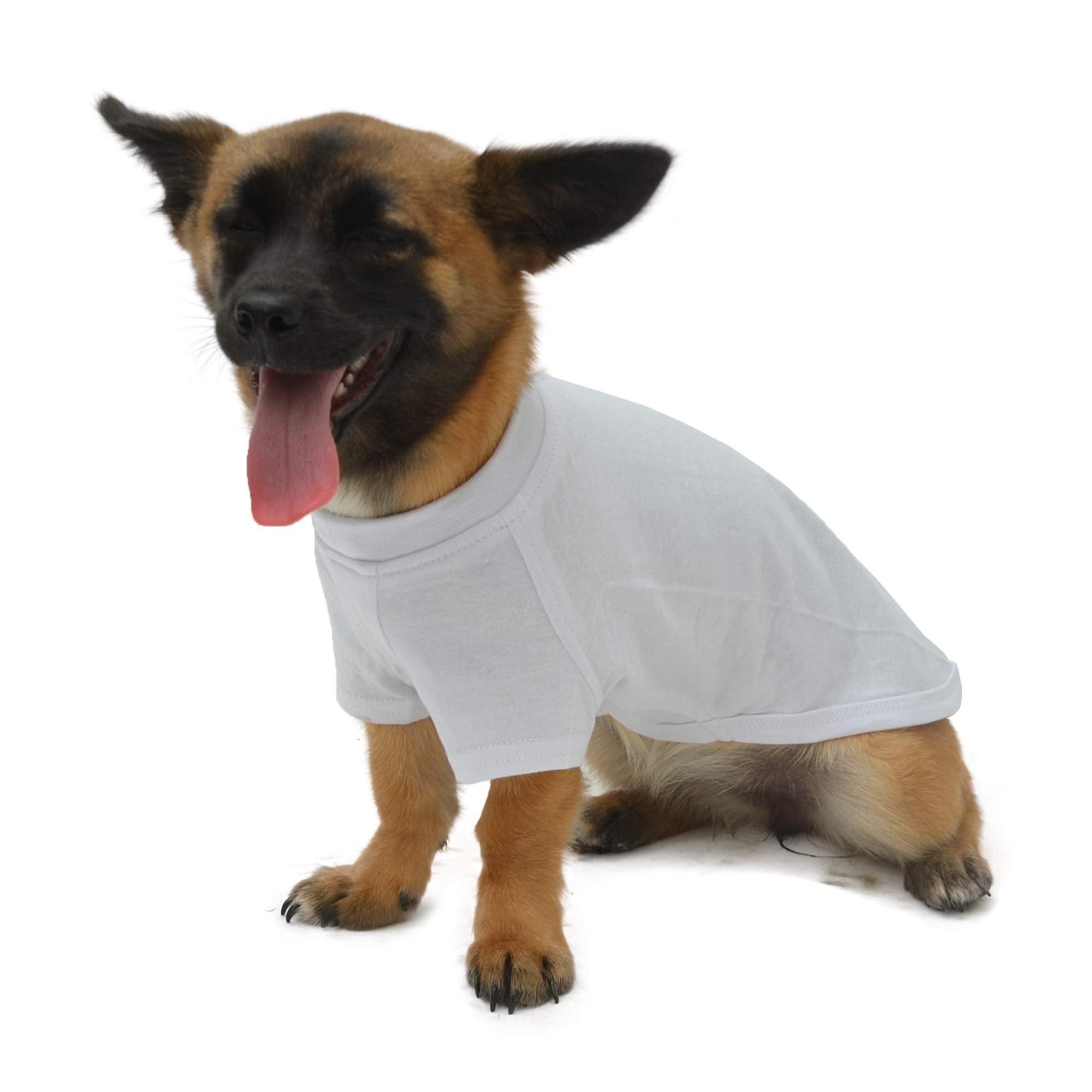 Lovelonglong 2019 Pet Clothing Dog Costumes Dachshund Clothes Blank T-Shirt Tee Shirts For Dachshund Dogs,Corgi 100% Cotton White D-M