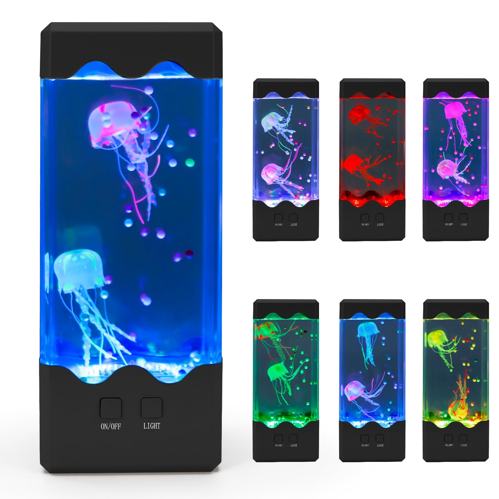 NIUFAN Jellyfish Lamp, LED Jelly Fish Aquarium Tank Night Light 7 Color Changing Mood Lamp for Home Office Decor, Birthday Chris