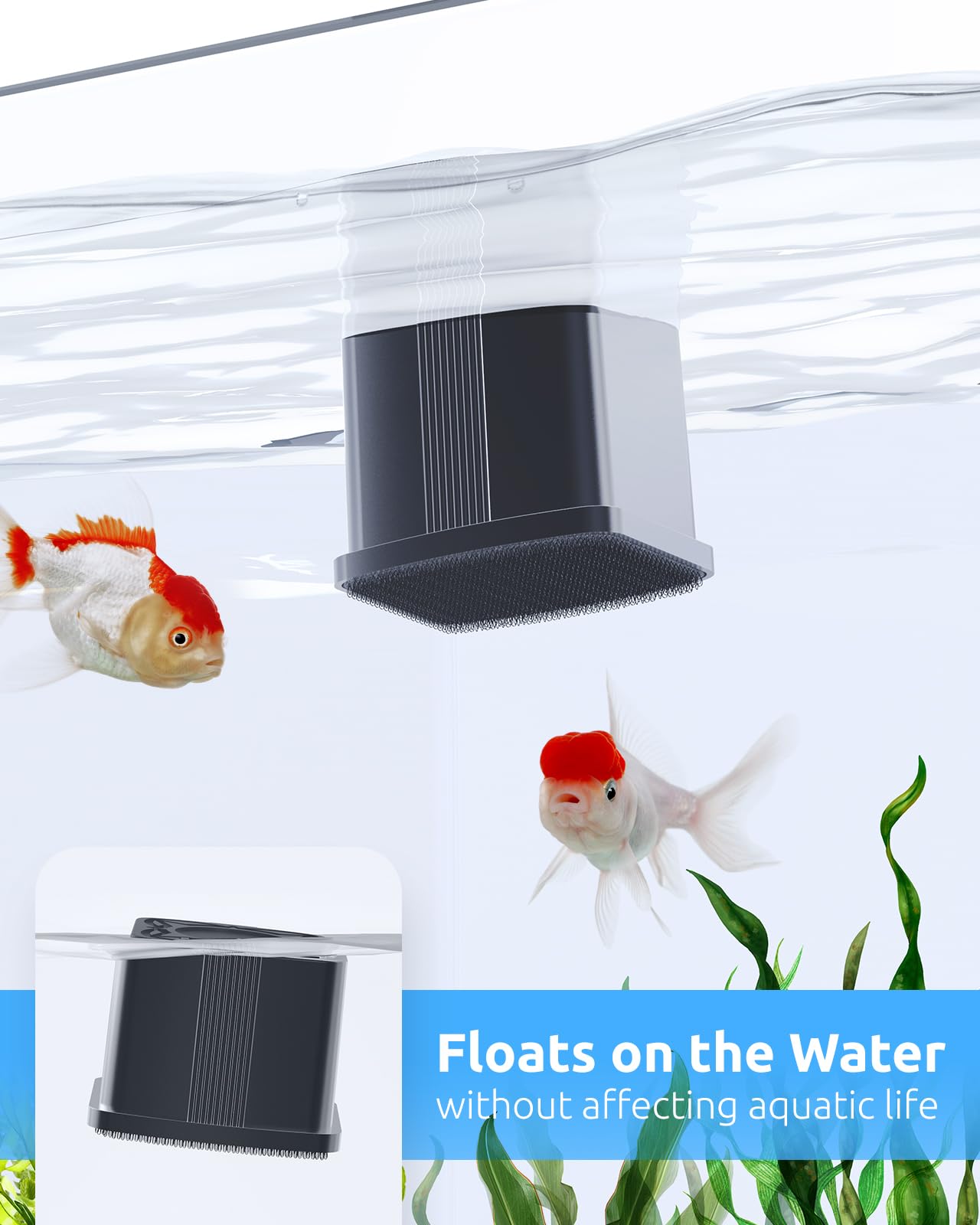 SEAOURA 2-in-1 Aquarium Magnetic Cleaner with Digital Aquariums Thermometer, Fish Mini Magnets Brush only for Glass Tank,Tiny Ma