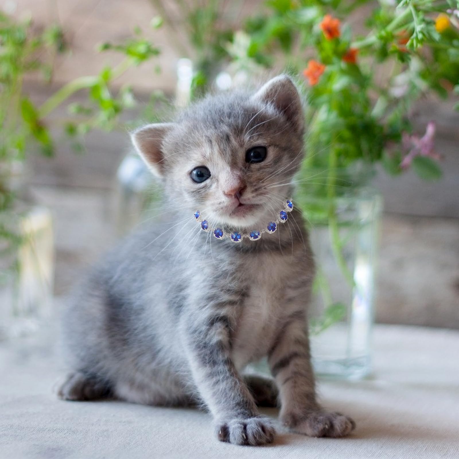 Dog Necklace Pearl Necklace Puppies Adjustable Bling Pet Collar Rhinestones Charm Dogs Cats Kittens Weddings Birthdays