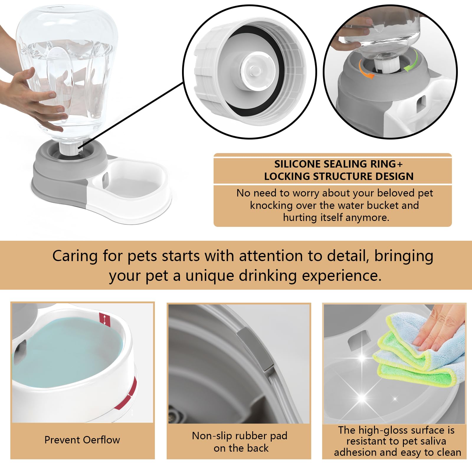 6L Automatic Dog Water Bowl Dispenser - Staltwo Pet Water Dispenser, Large Capacity Water Feeder For Cats And Dogs, Bpa-Free, 6-