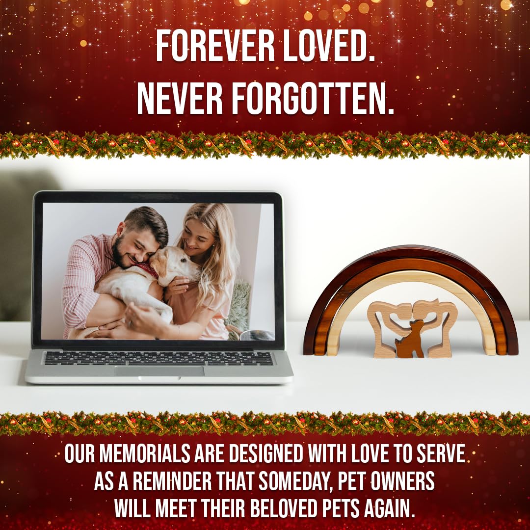 Capti Rainbow Bridge Dog Memorial Gifts, Pet Memorial - I'Ll Meet You At The Rainbow Bridge - Pet Loss Gifts, Bereavement, Sympa