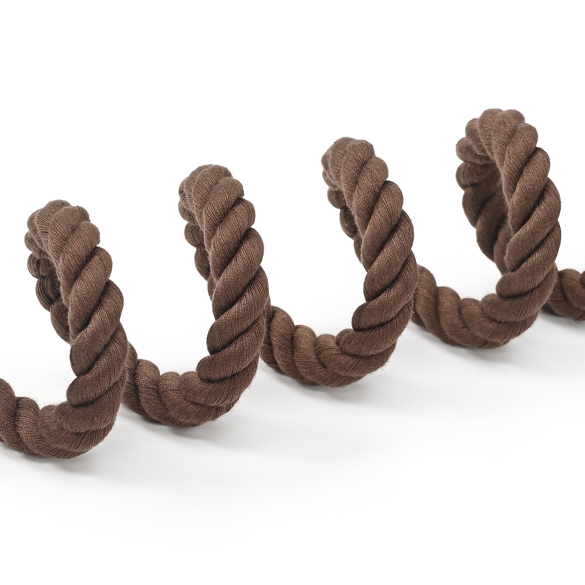 Mile High Life Dog Leash, Braided Cotton Rope Leashes With Leather Tip - Heavy Duty Metal Clasp, 6Ft, 1/2' Thick - Wedding, Wal