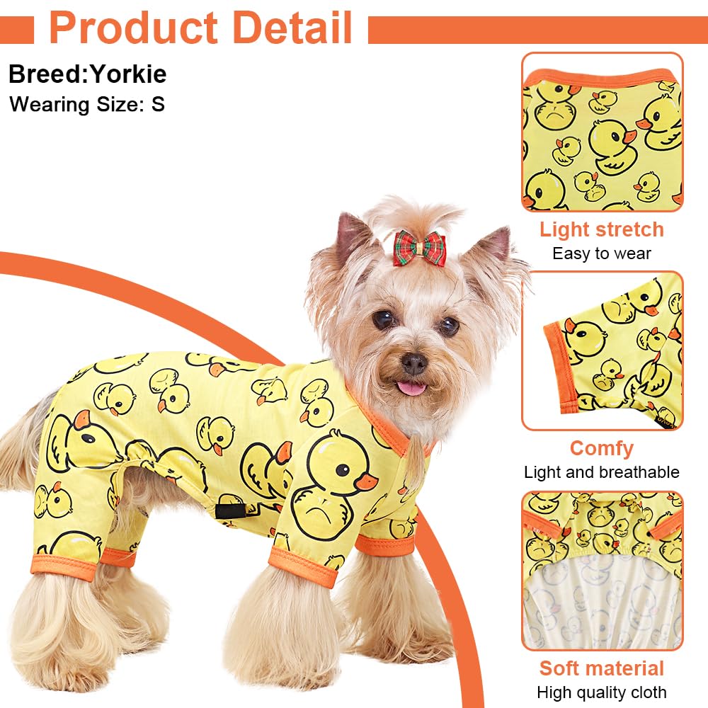 Yikeyo Dog Pajamas Small Sized Boy Girl, Cotton Stretchable Pet Clothes Jammies Puppy Outfits For Dogs Female Male, Spring Summe