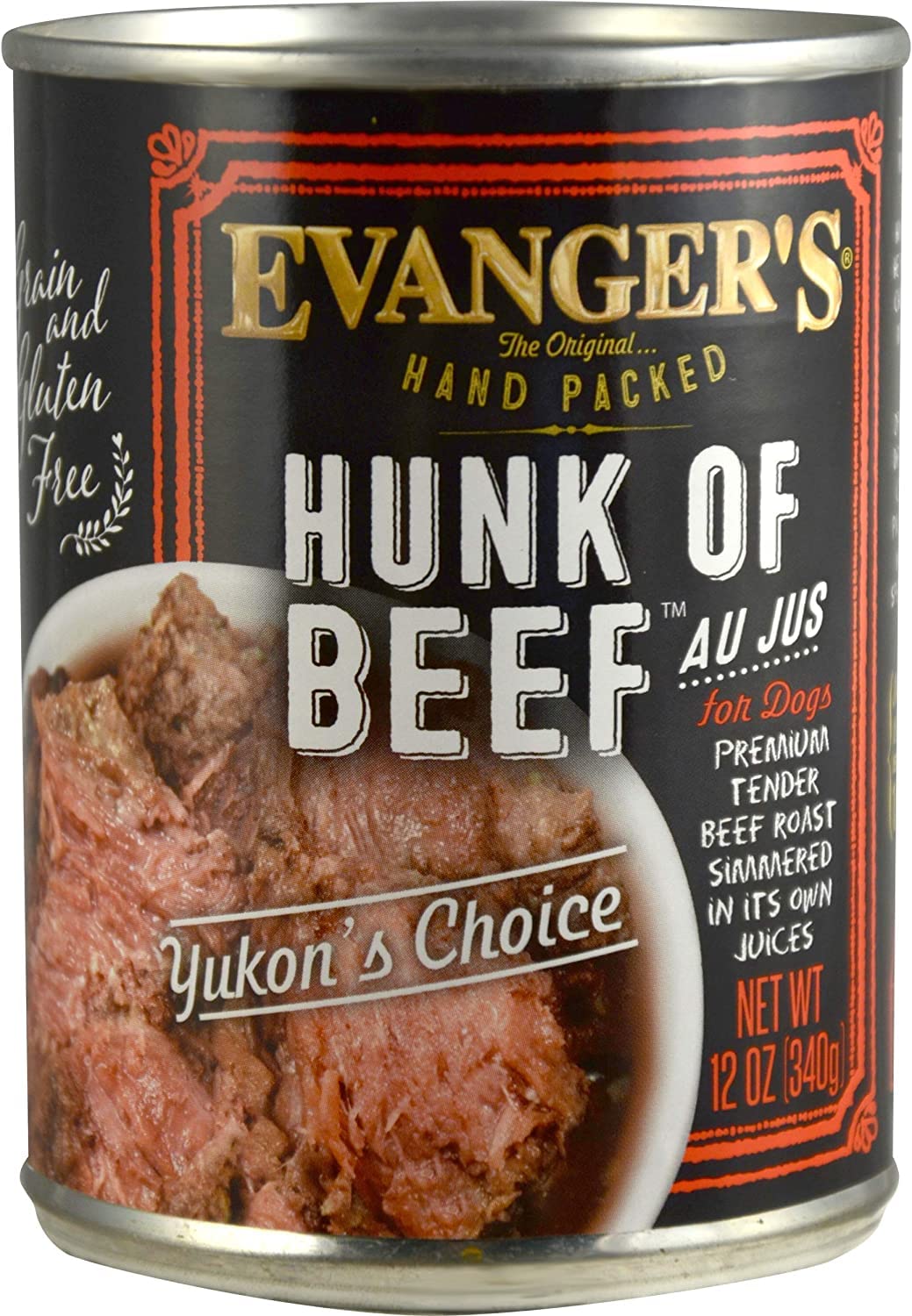 EvangerS Super Premium For Dogs Hunk Of Beef, 12 Pack