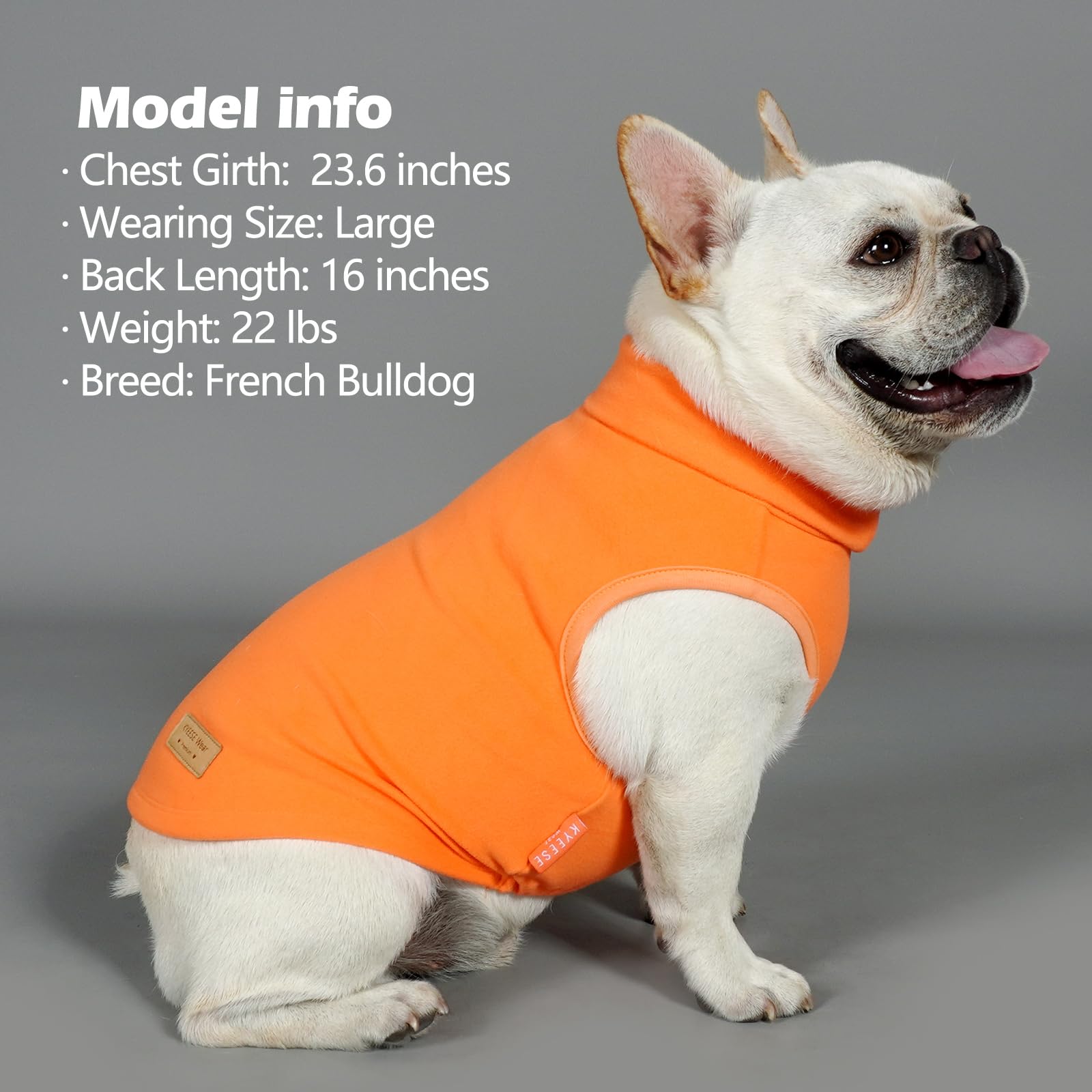 Kyeese 2Pack Dog Sweater Turtleneck Small Dog Sweaters Pullover Dog Sweatshirt Stretchy Dog Clothes Soft Dachshund Clothes Warm Dog Coats Dog Sweaters For Small Dogs Male