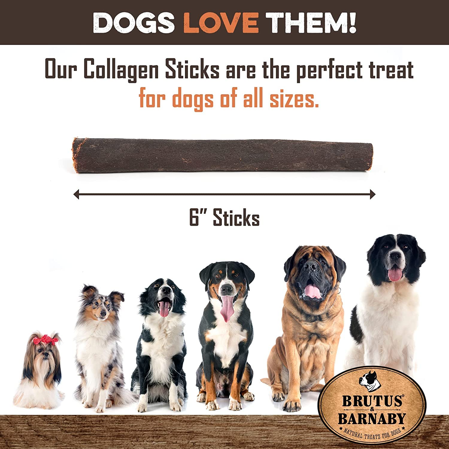 Beef Collagen Sticks For Dogs - Great Long Lasting Beef Collagen Dog Chews - Odor-Free, Natural Treat That Supports Joint Health