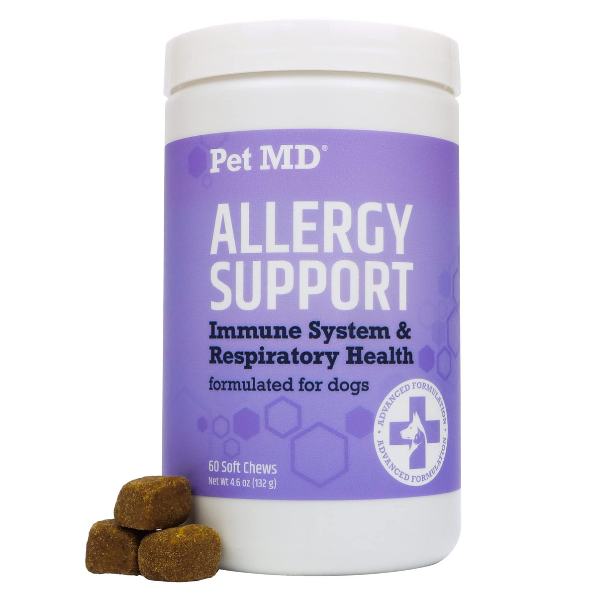 Pet Md Allergy Aid - Puppy & Dog Allergy Chews With Quercetin & Pumpkin - Immune & Seasonal Allergy Relief For Dogs - Skin & Itch Relief For Dogs - 60 Ct