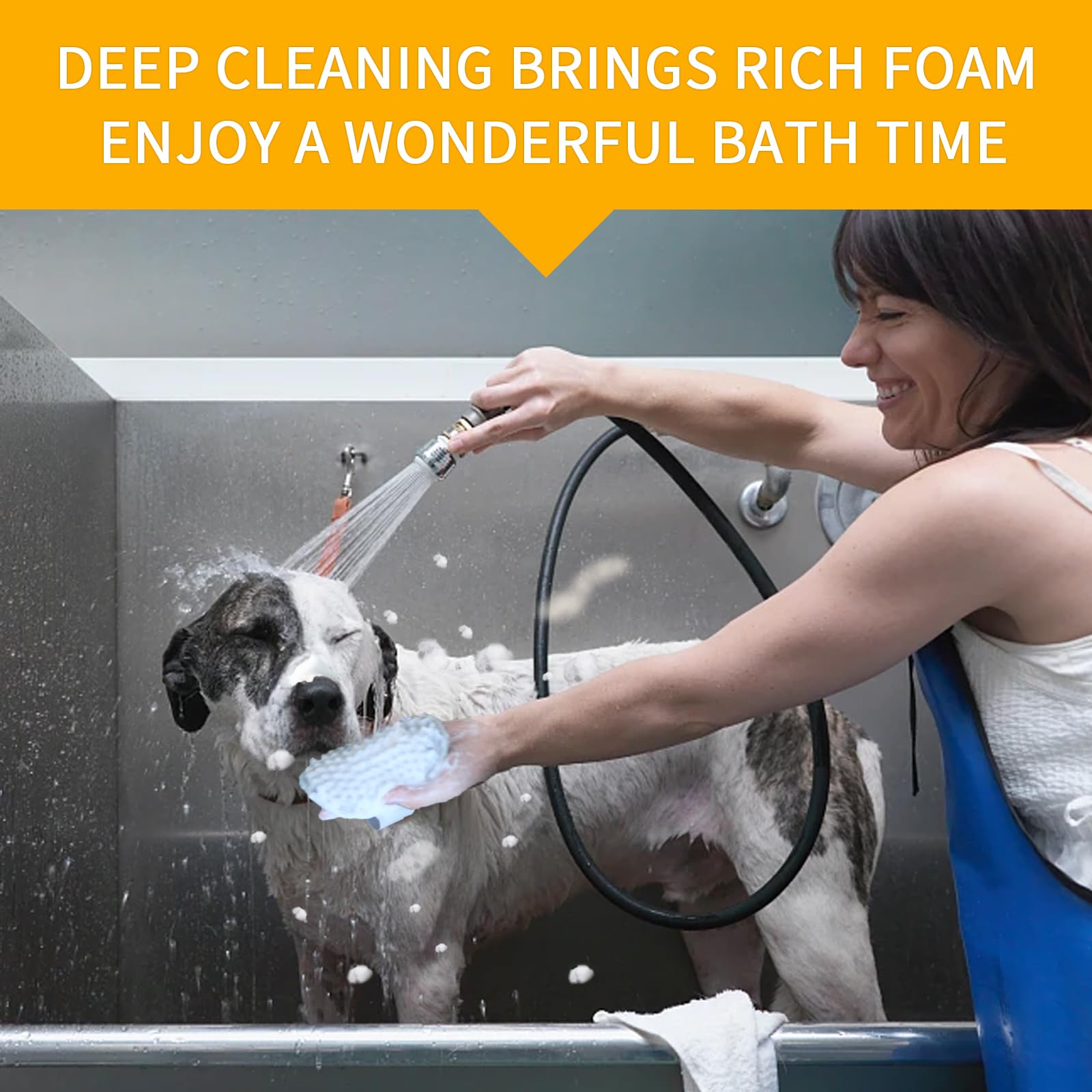 Dsoe Dog Bath Brush | Grooming Brush & Shampoo Massage Comb With Adjustable Loop Handle For Short & Long Hair Cats & Dogs, 2Pcs(