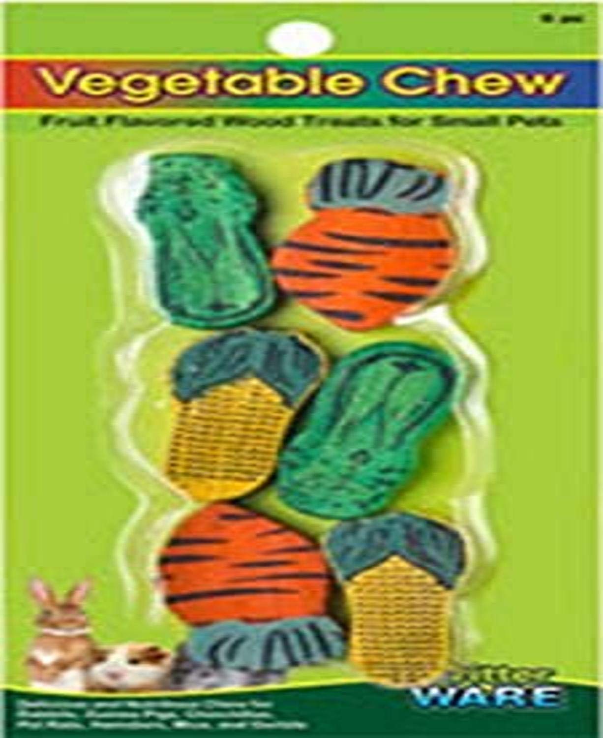 Ware Manufacturing Wood Vegetable Small Pet Chew - Pack of 6
