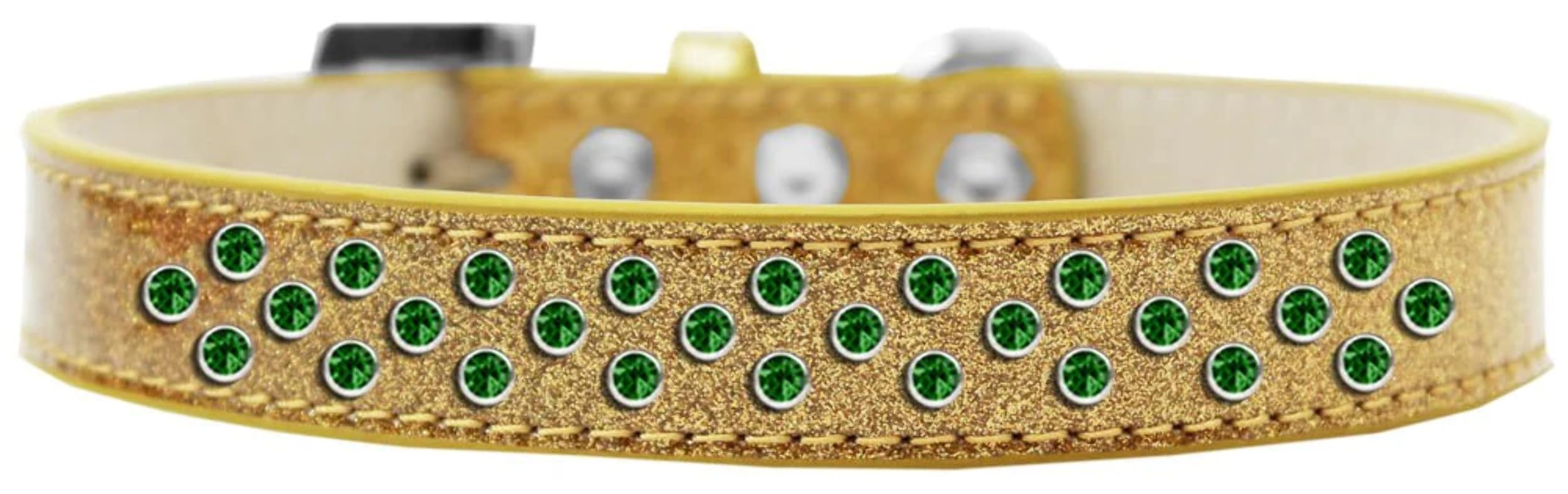 Dog, Puppy & Pet Ice Cream Collar, Emerald Green Crystal Rimsets Sprinkles Orange 14