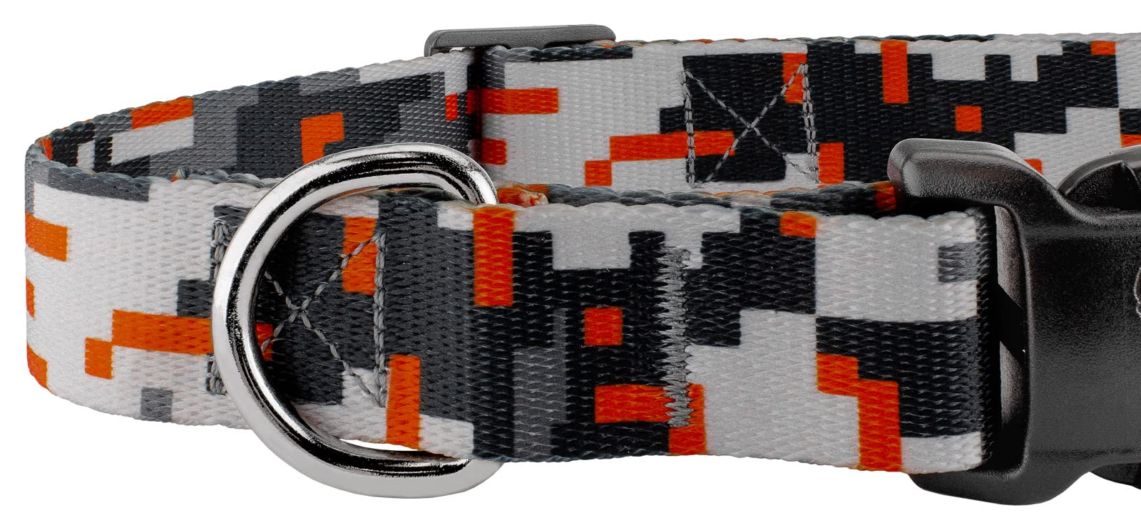 Country Brook Petz - Deluxe Orange Digital Camo Dog Collar Limited Edition - Camouflage Collection Featuring Rugged Designs (1/2