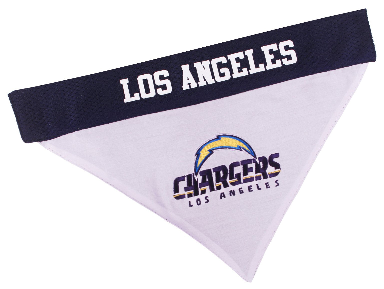 Pets First Nfl Dog Bandana - Los Angeles Chargers Reversible Pet Bandana. 2 Sided Sports Bandana With A Premium Embroidery Team Logo, Large/X-Large. - 2 Sizes & 32 Nfl Teams Available