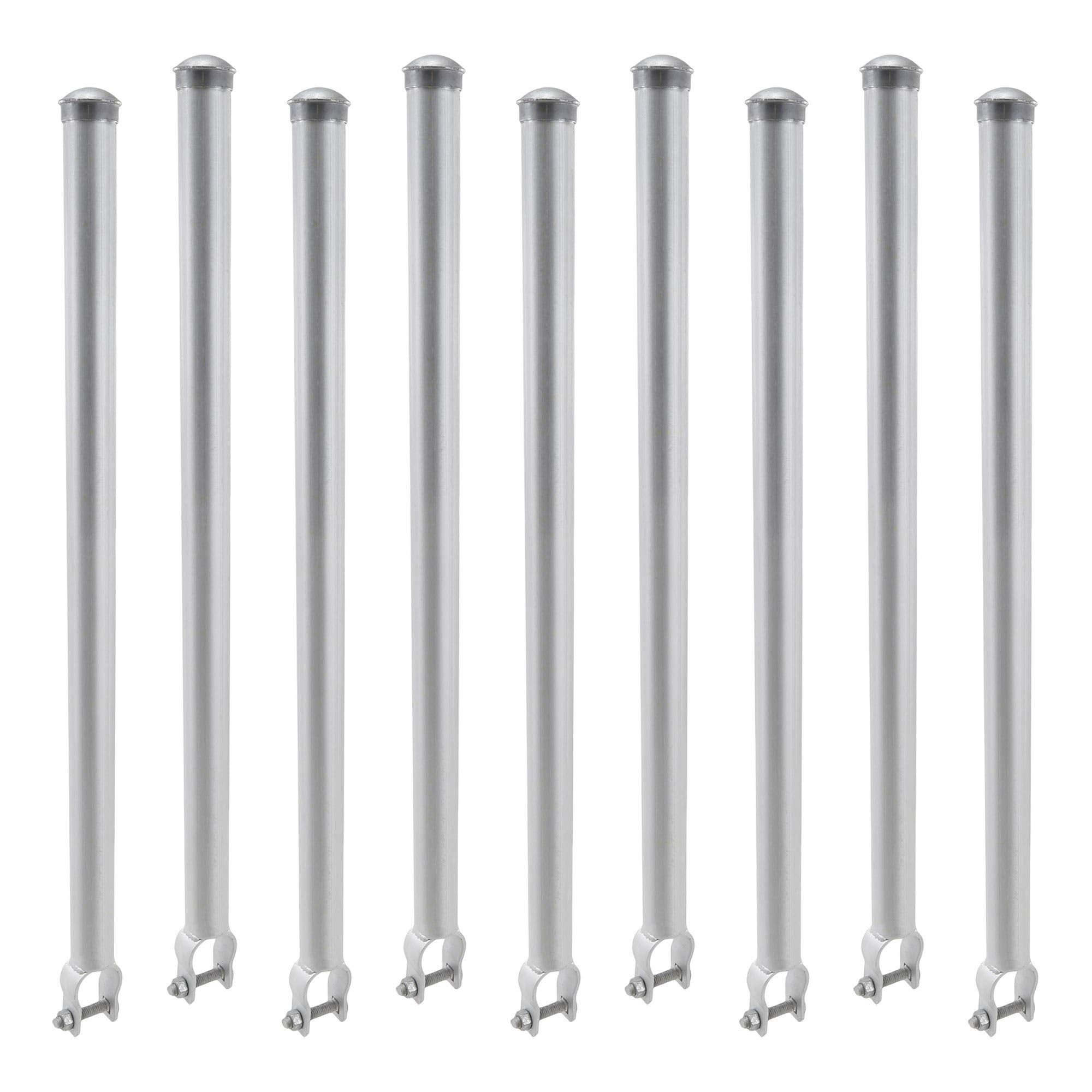 Plum Fittings Chain Link Fence Extensions | Fence Extension For Dogs | Chain Link Fence Extender | Pack Of 9 (1 3/8)