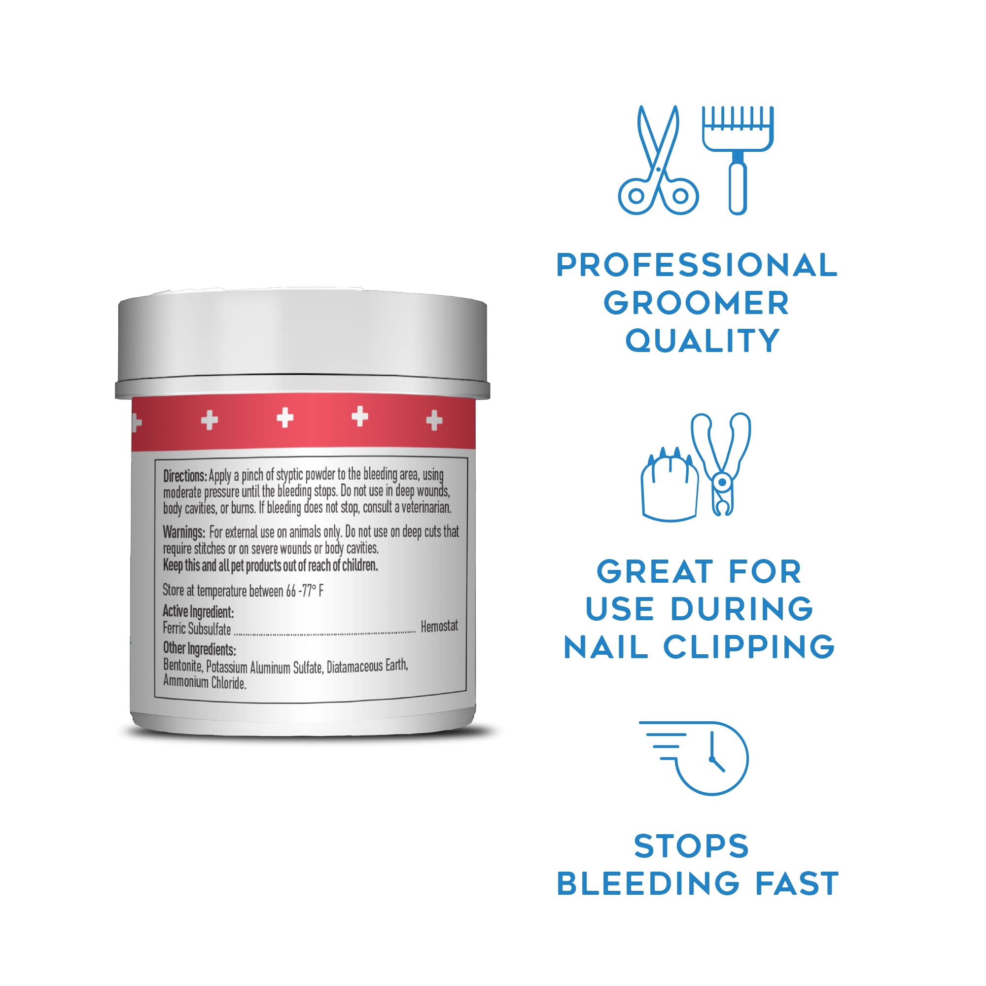 Dogswell Remedy Recovery Styptic Blood Stopper Powder For Dogs & Cats 1.5 Oz. Container