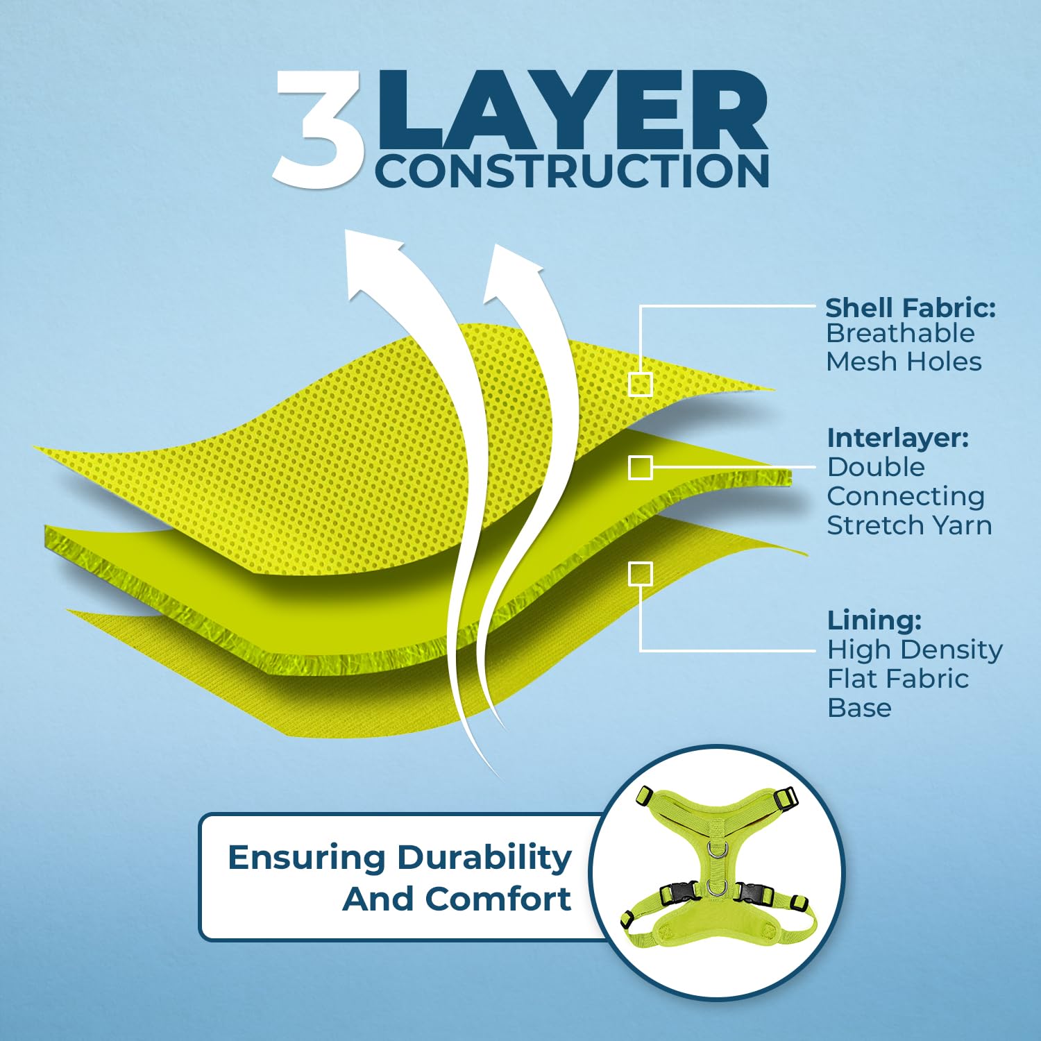 Voyager Step-in Pet Harness - All Weather Mesh, Adjustable Step in Harness for Cats and Dogs by Best Pet Supplies - Lime Green,