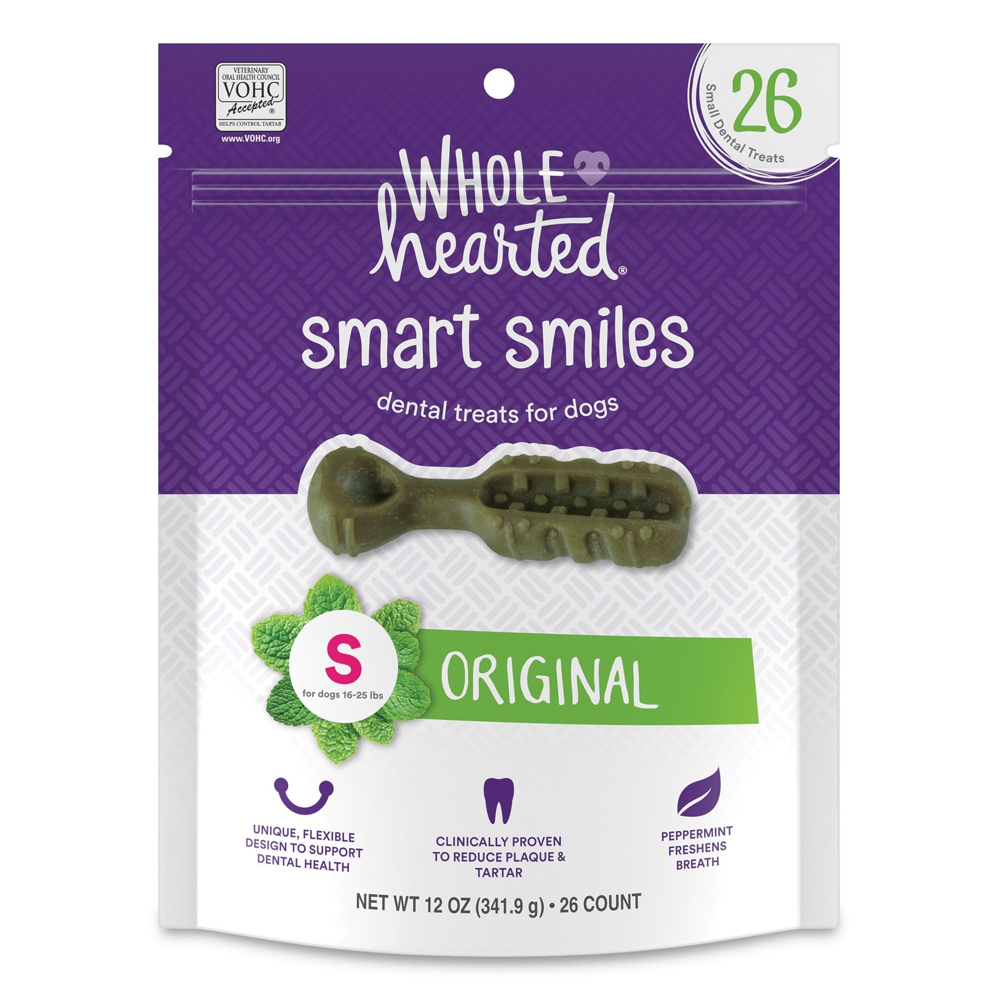 WholeHearted Smart Smiles Original Flavor Dog Treats 12 oz. Count of 26