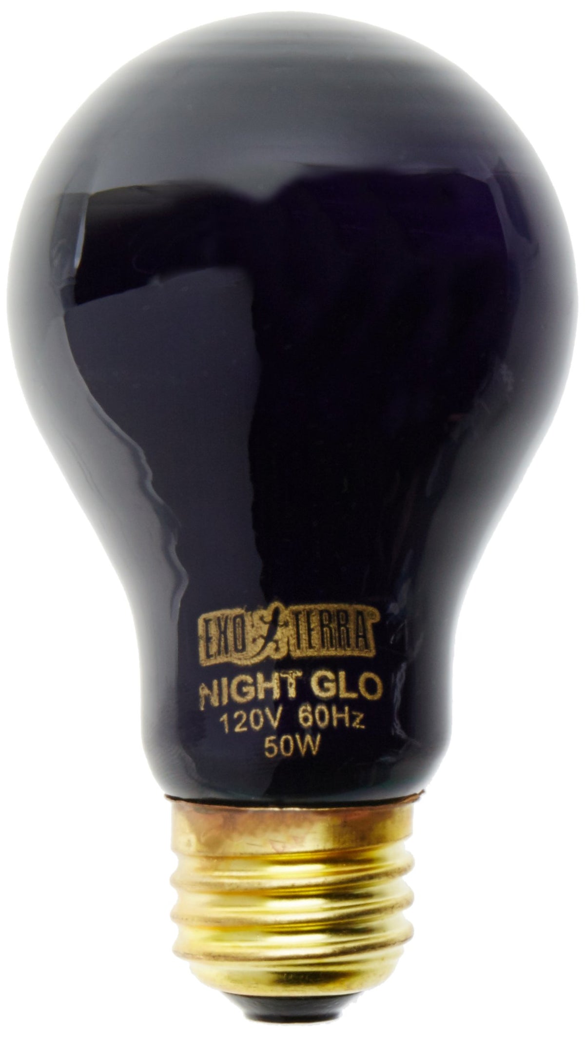 Exo Terra Night Glo Moonlight Heat Lamp – 50W A19 Reptile Bulb, Nocturnal Viewing, Simulates Moonlight, Tropical Night Temperatures, Pt2126A1