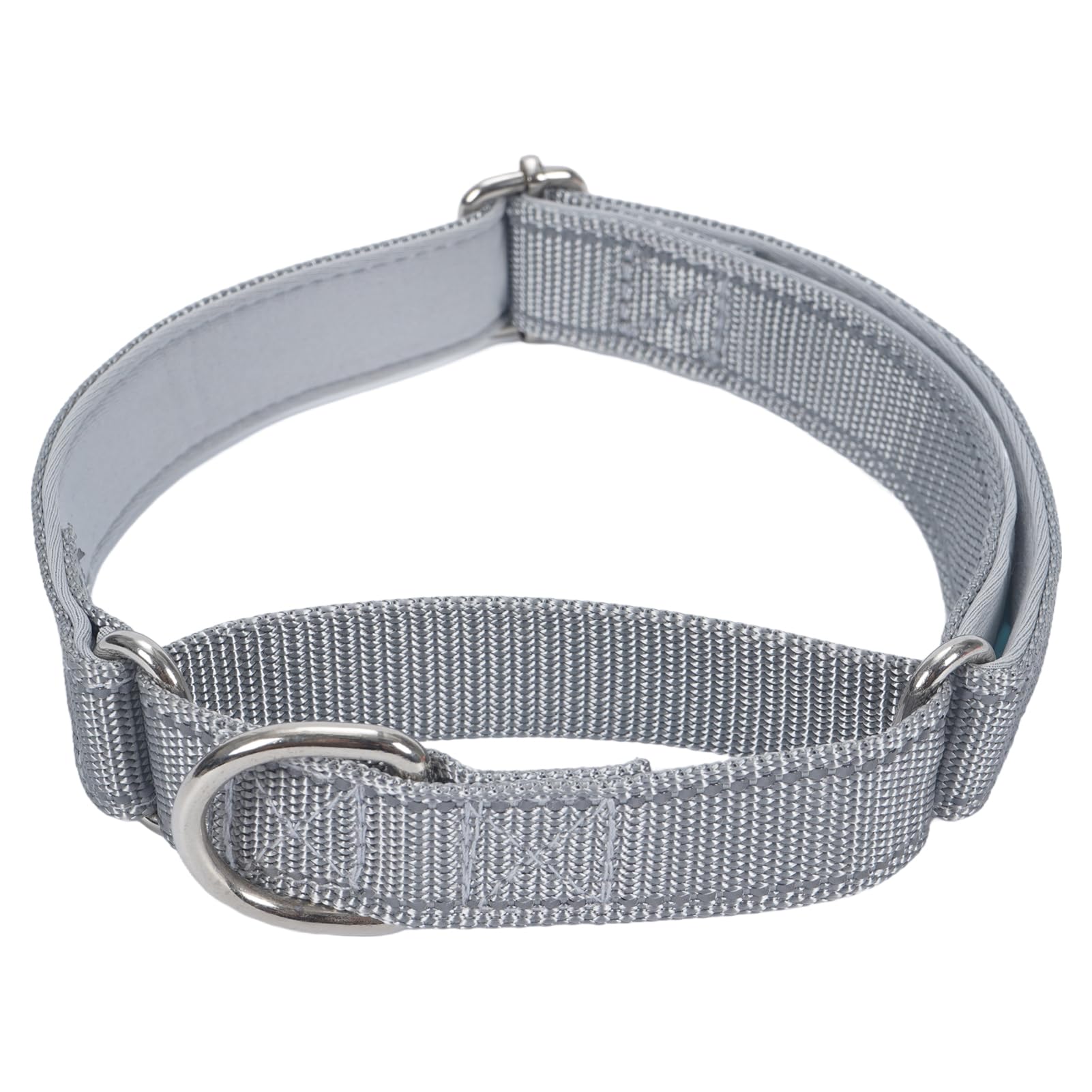 SGODA Martingale Dog Collar, Reflective Nylon Padded Dog Training Collars for Medium Dogs, Grey M