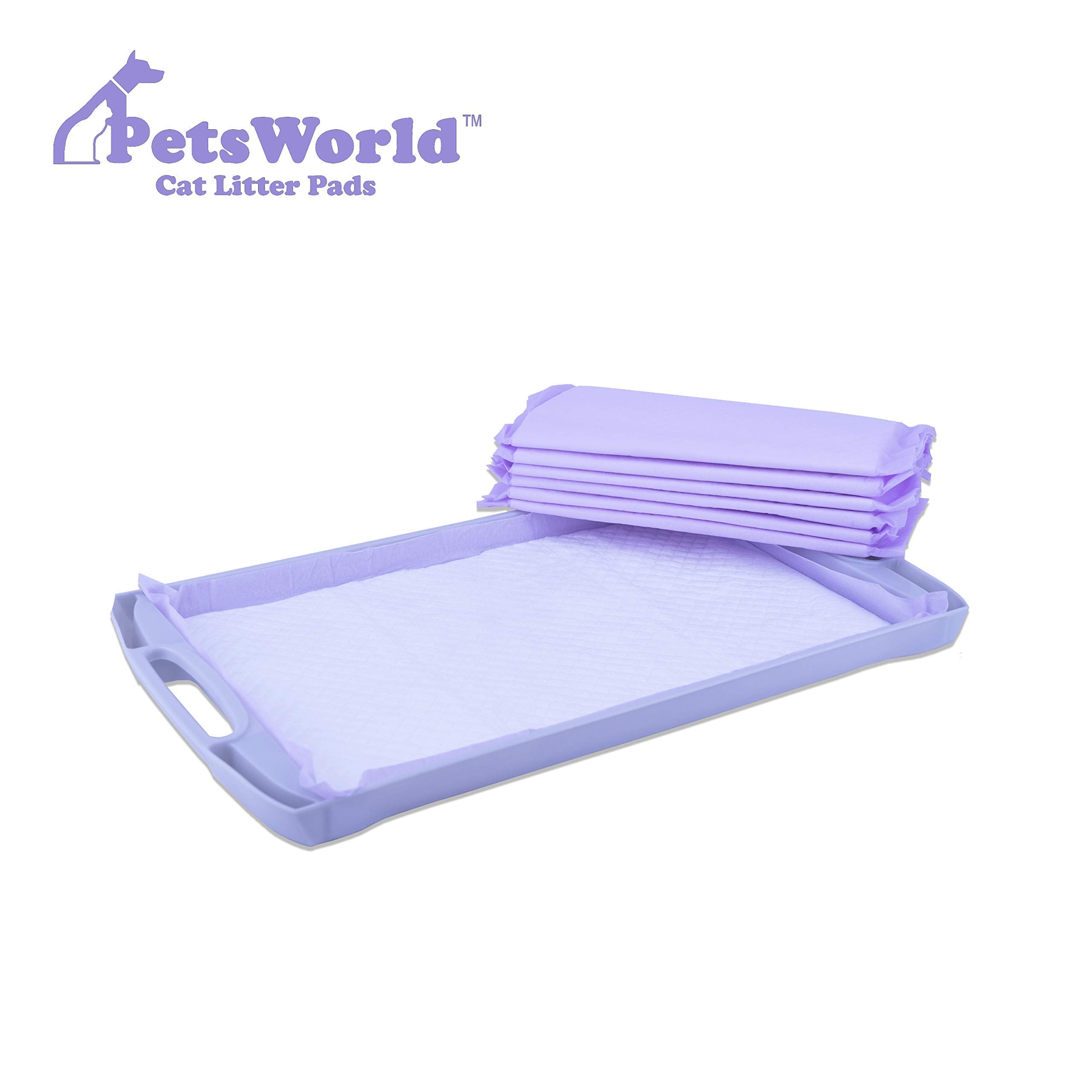 Petsworld Cat Pad Refills For Tidy Cats Breeze Litter System 50 Pads For Cat Litter Box, 16.9X11.4 Inch