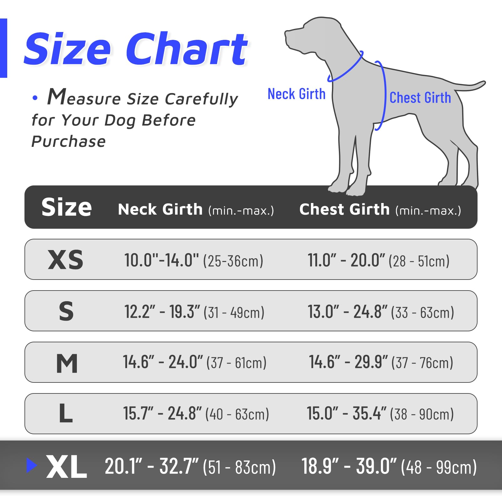 Eagloo Dog Harness Large Breed, No Pull Service Vest With Reflective Strips And Control Handle, Adjustable And Comfortable For Easy Walking, No Choke Pet Harness With 2 Metal Rings, Blue, Xl