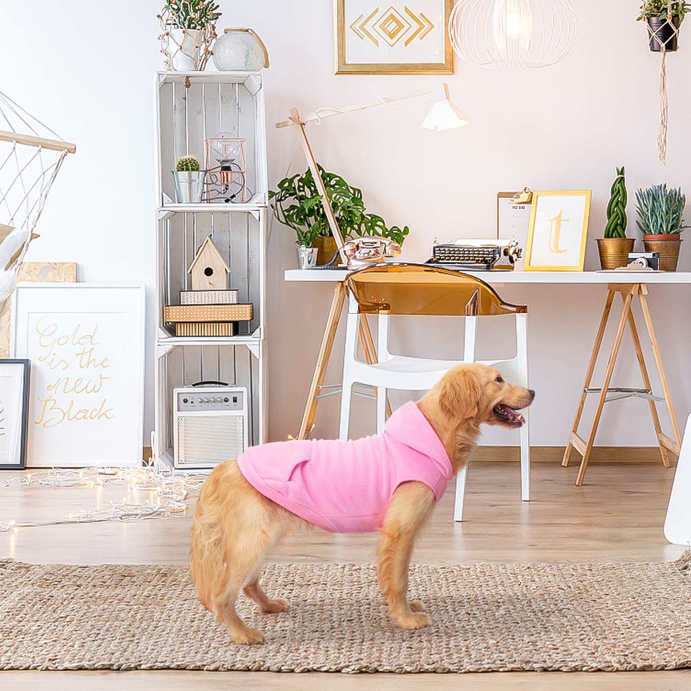 Expawlorer Pet Dog Clothes With Pocket, Polar Fleece Dog Hoodie Fall Cold Winter Sleeveless Sweater With Hat Warm Cozy Sweatshirt For Small To Large Dogs Boy And Girl (Blue, Xxl)