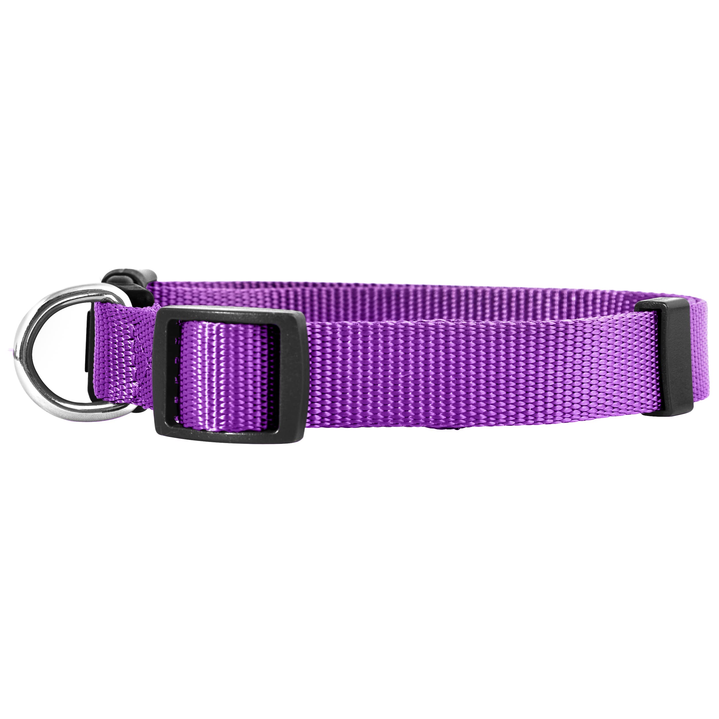 Native Pup Basic Nylon Dog Collar, Adjustable For Small, Medium, Large Pet And Puppies Accessories, Cute Colors For Male, Female, Boy, Girl, Puppy (Large, Purple)