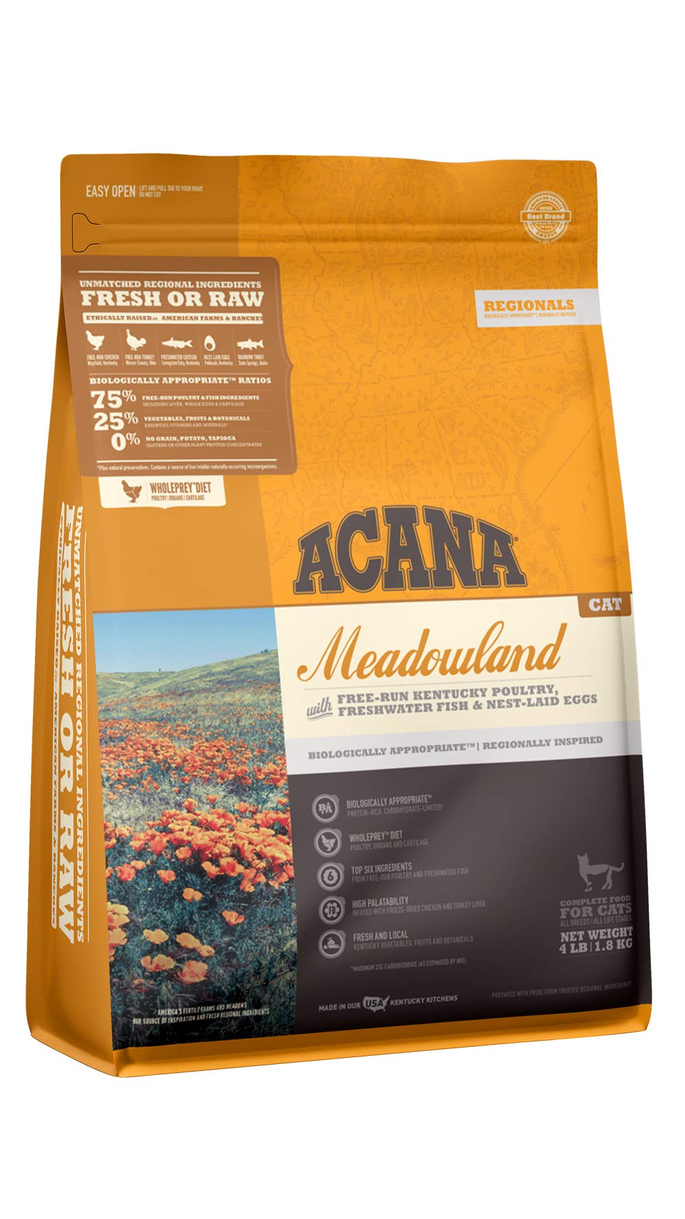 Acana Regionals Dry Cat Food, Meadowland, Biologically Appropriate & Grain Free