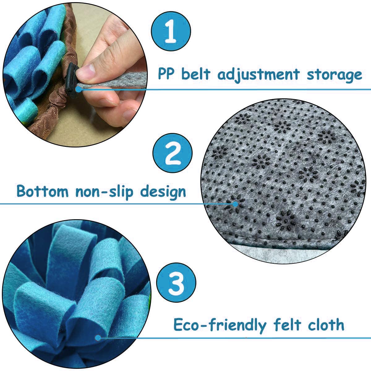 Neecong Dog Snuffle-Mat Slow-Feeder-Bowl - Simulating Grassland For Boredom, Encourages Natural Foraging Skills For Pet, Treat I