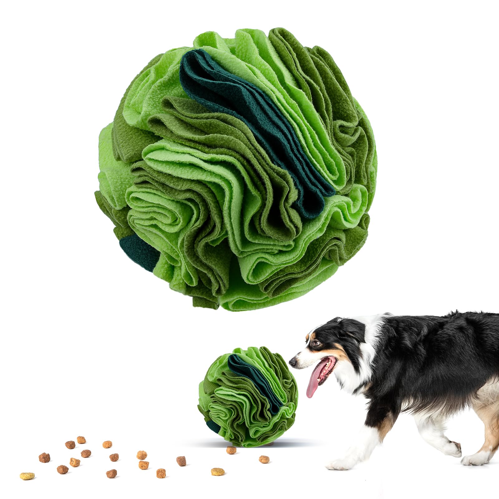 Larimuer Pet Snuffle Ball, Puzzle Sniffing Interactive Dog Ball For Blind Dogs Training & Stress Relief - Machine Washable Gradi