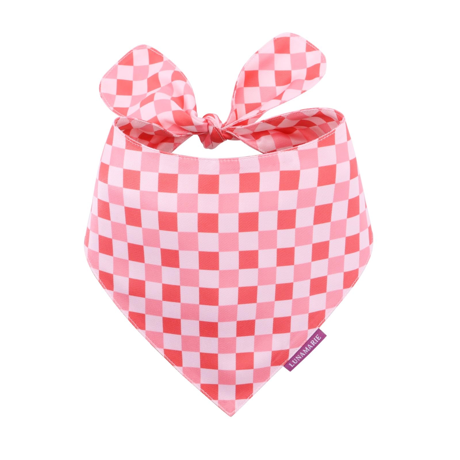 LunaMarie - Luxury Pet Birthday Bandanas -Premium & Silky Poly Fabric | 100% Handmade | Custom Shape Dual Layered (Rebel, X-Smal