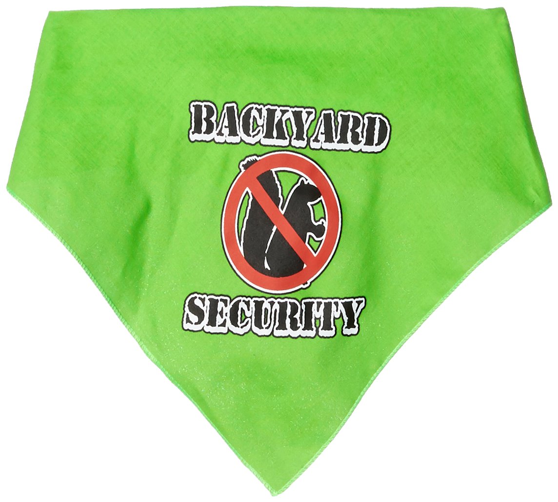 Mirage Pet Products Backyard Security Screen Print Bandana for Pets, Large, Emerald Green