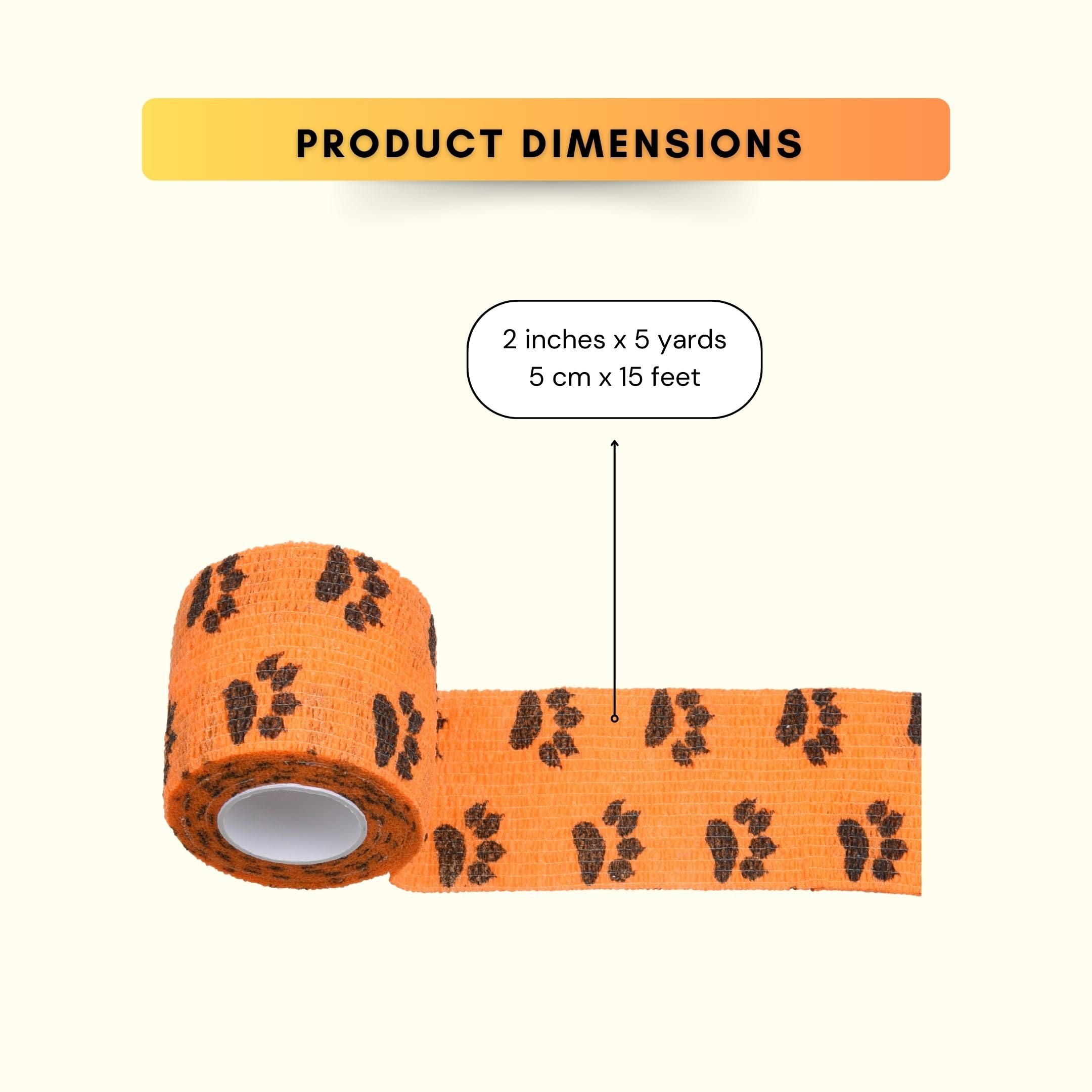 Eco-Fused Self-Adhering Bandage - Injury Wrap Tape for Pets, Dogs, Cats, Horses - Pack of 12 - Dog Bandages for Legs - Prevent L