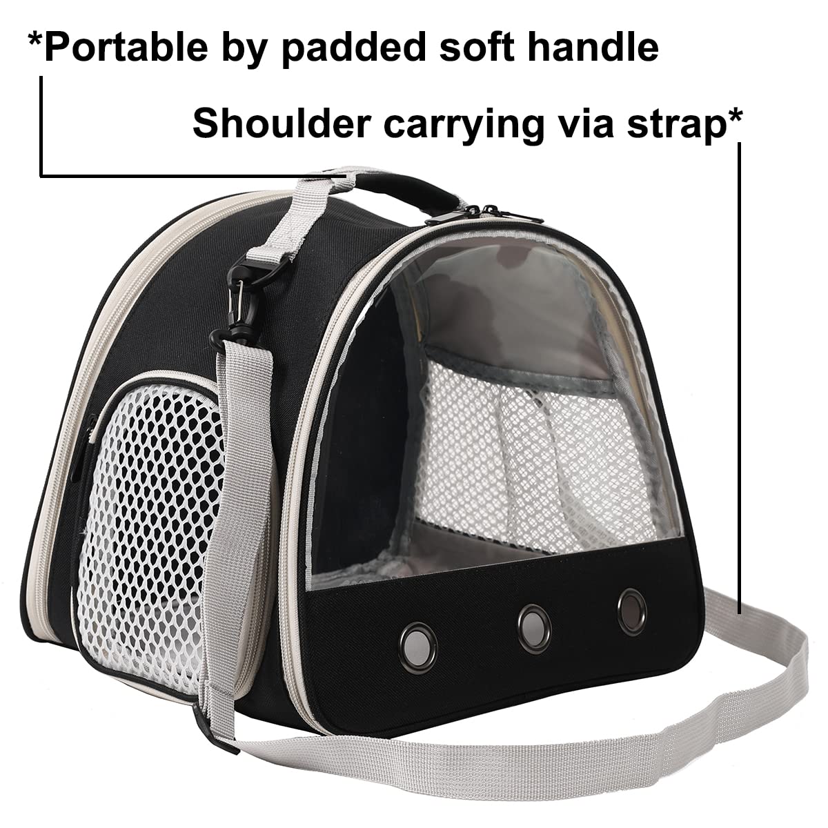 Bearded Dragon Travel Carrier,Lizards Carrier, Small Animal Travel Carrier for Sugar Glider Hedgehog Rat Parrot Bird Guinea Pig,