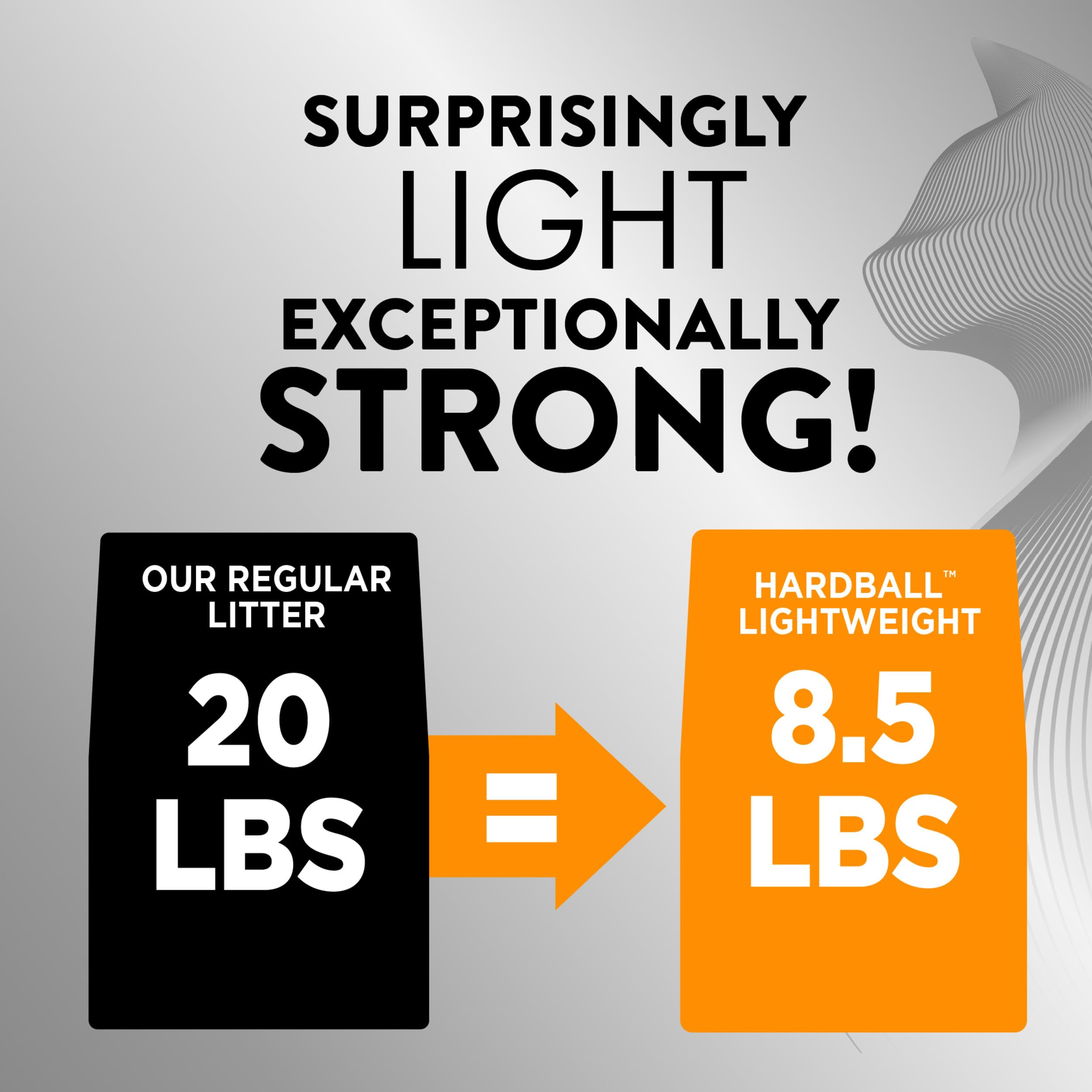 Arm & Hammer Hardball Lightweight Easy No-Mess Scooping Garden Bloom Scent Platinum Multi-Cat Clumping Litter, 8.5Lb Bag