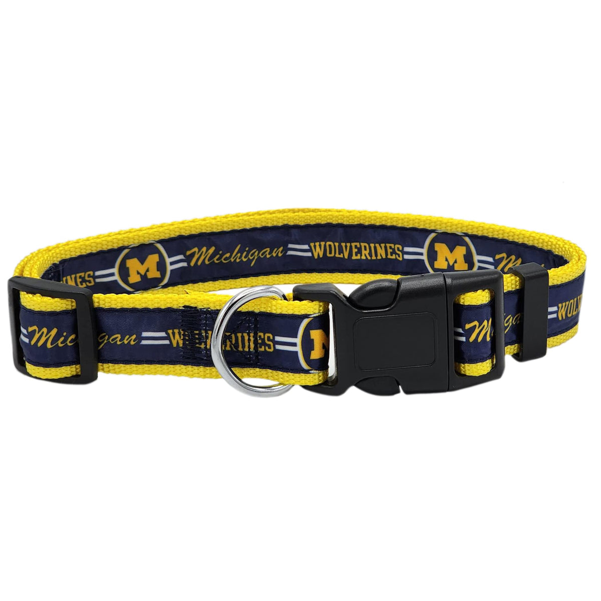 Pets First Collegiate Pet Accessories, Dog Collar, Michigan Wolverines, Large