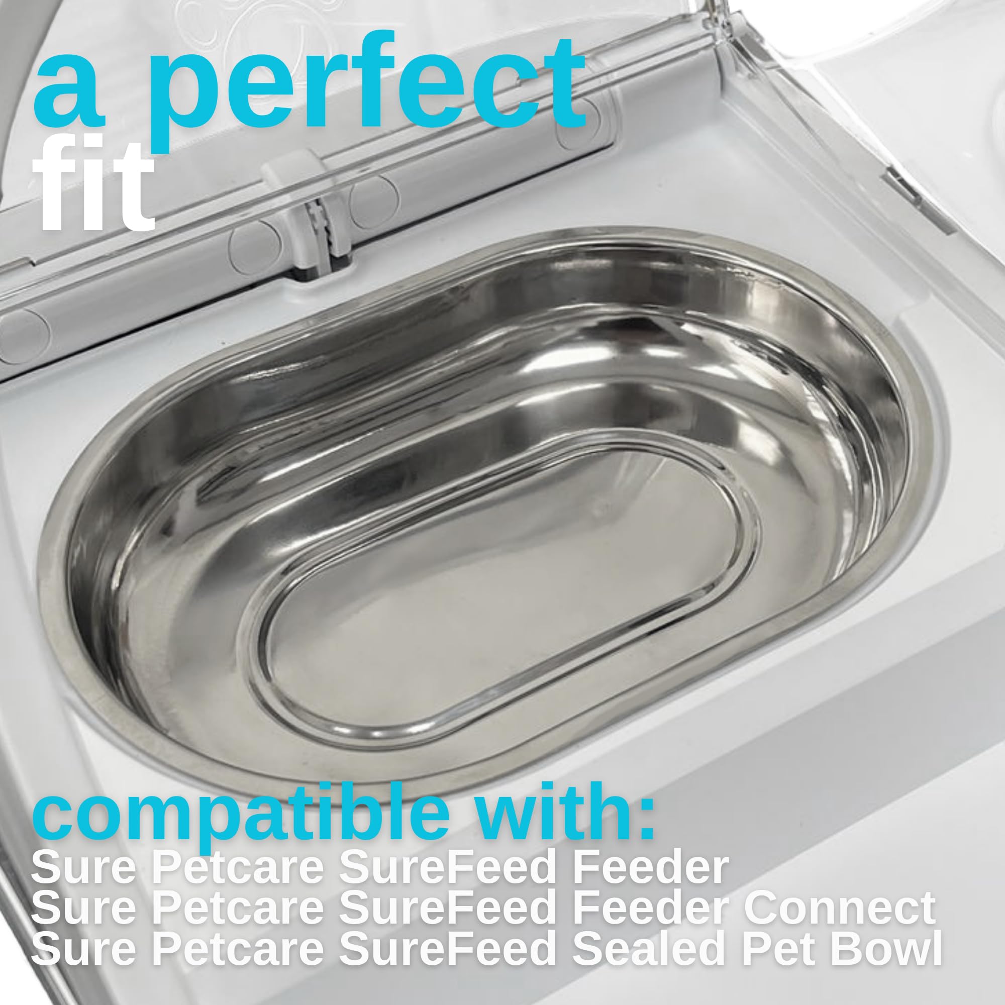 Stainless Steel Bowls For Surefeed, 2-Pack