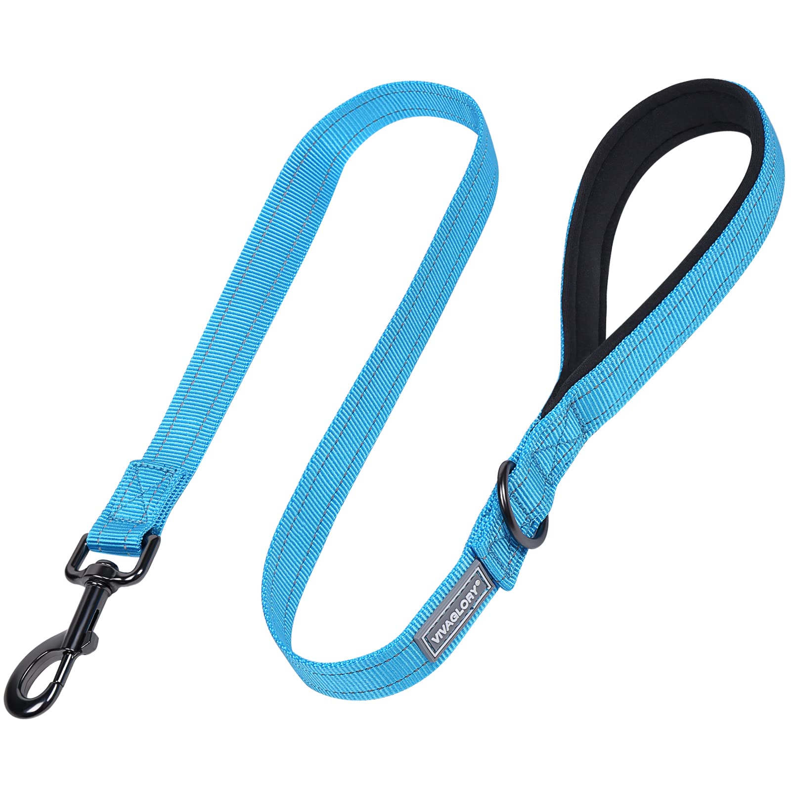 Vivaglory Dog Leash, Dog Training Leashes With Comfortable Padded Handle, Heavy Duty Reflective For Safety Walking Leash For Med