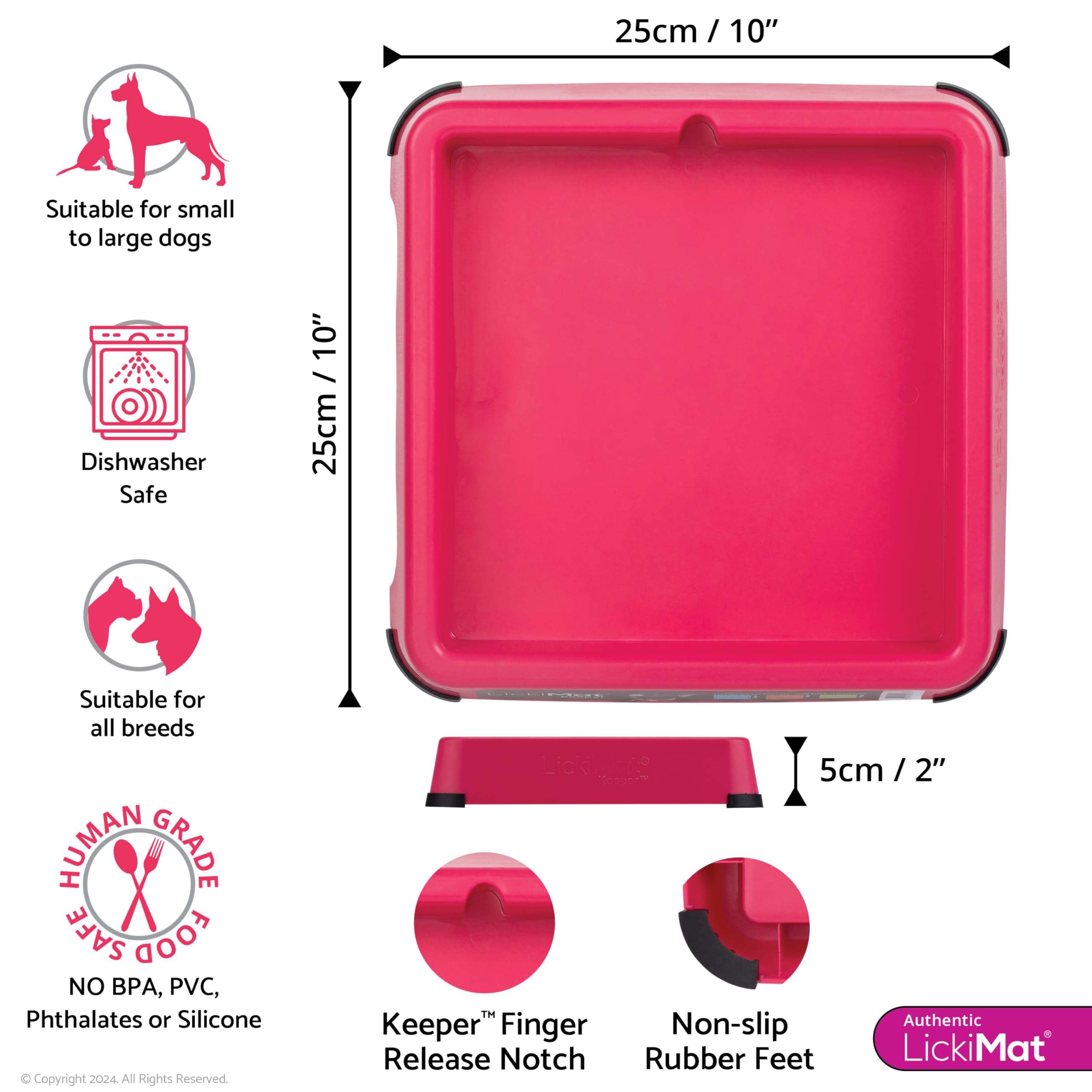 LICKIMAT Indoor Keeper Dog Feeding Station - Slow Feeder Lick Mat Keeper for Dogs Food, Treats, Yoghurt & Peanut Butter - Extend
